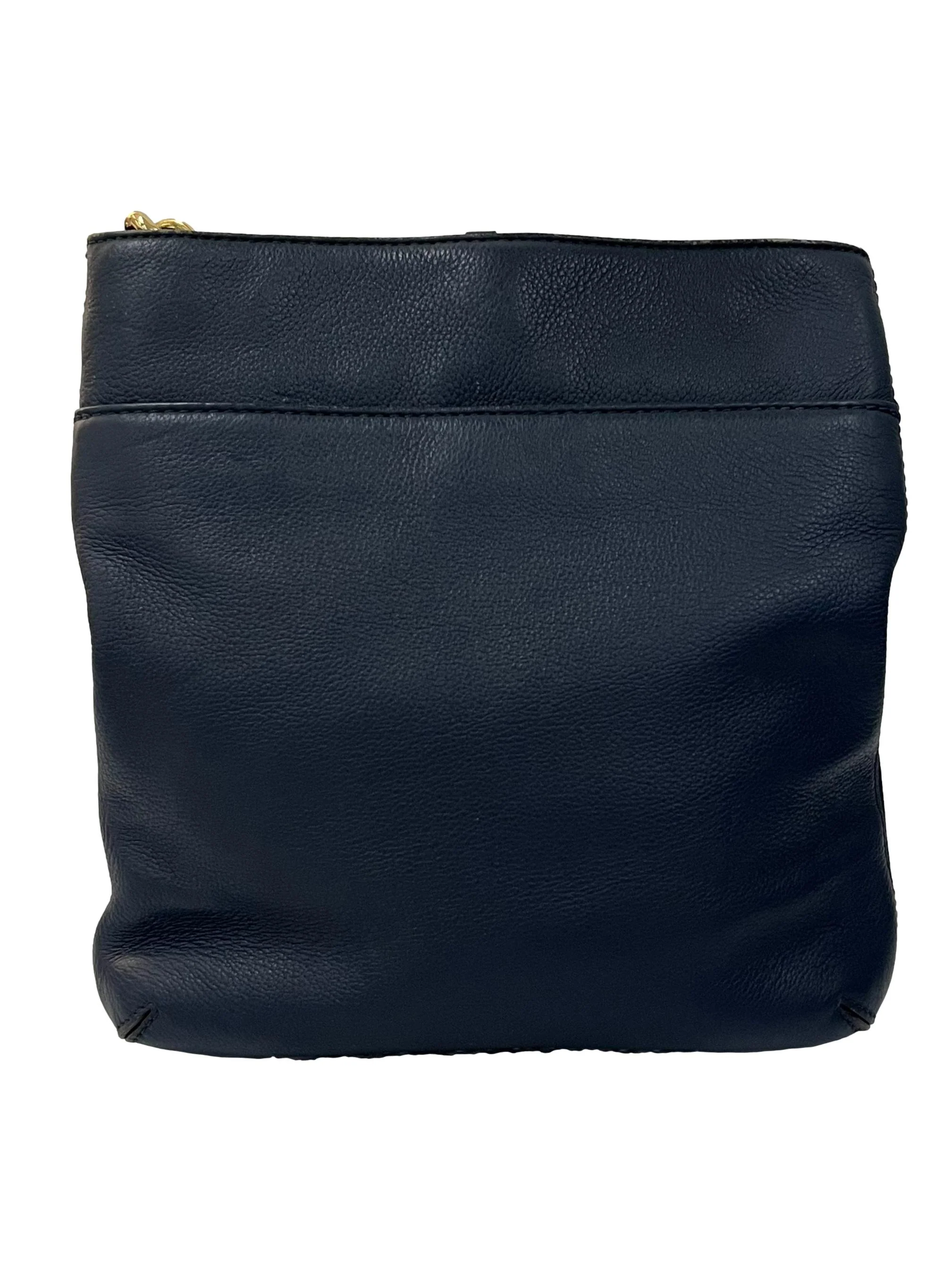 Navy Blue Hamilton Pebble Leather Crossbody Bag - Image 2