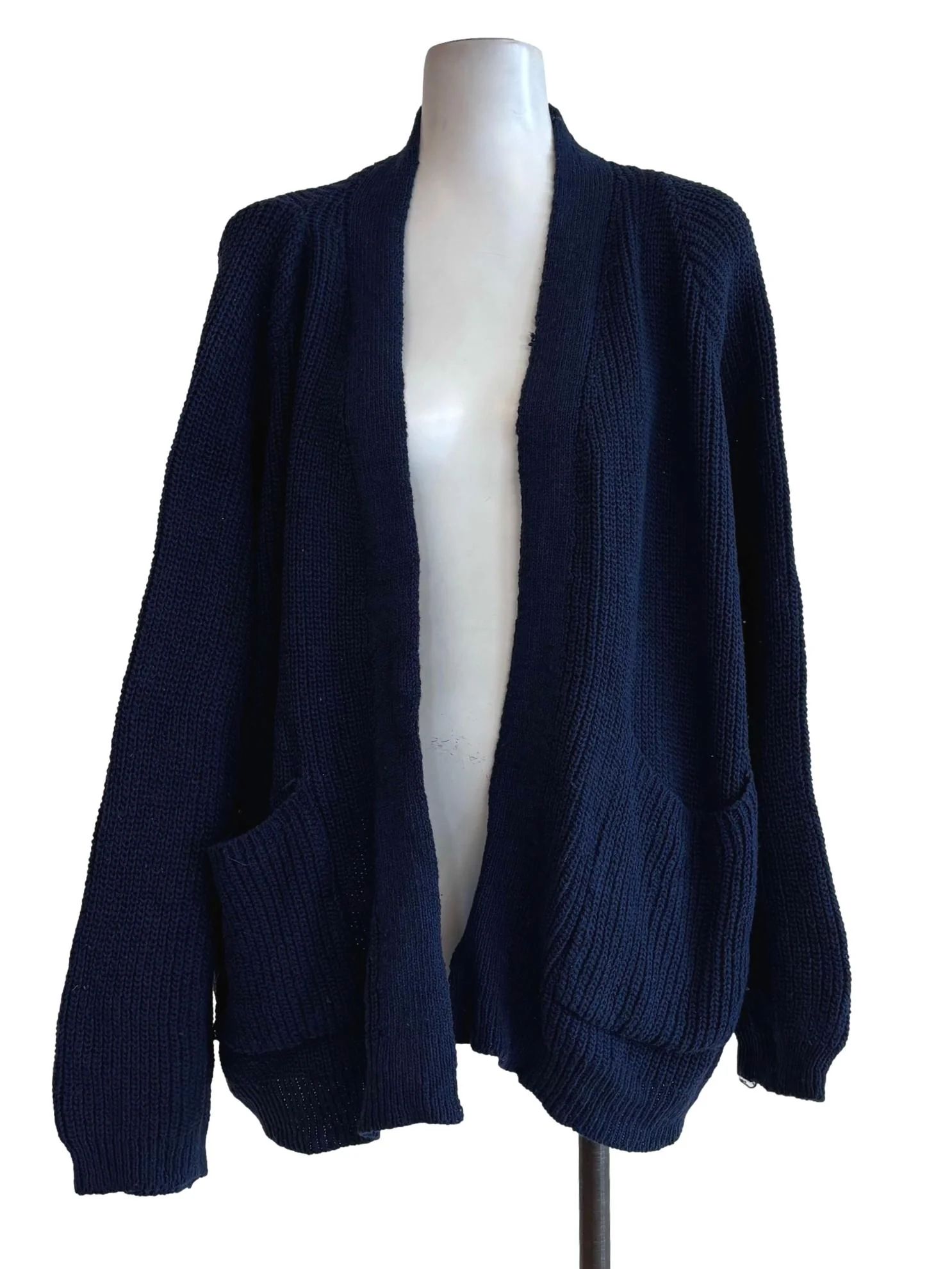Navy Blue Knitted Cardigan