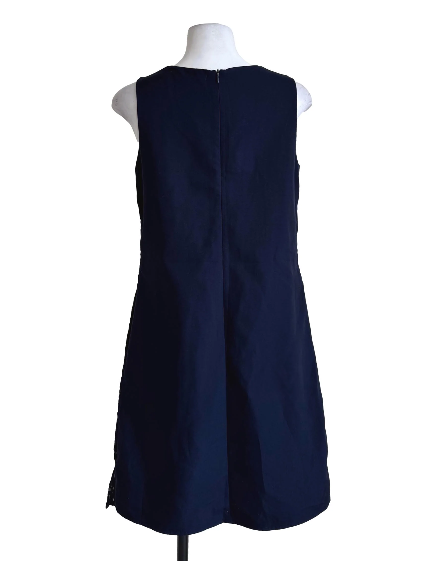Navy Blue Lace Shift Dress - Image 2