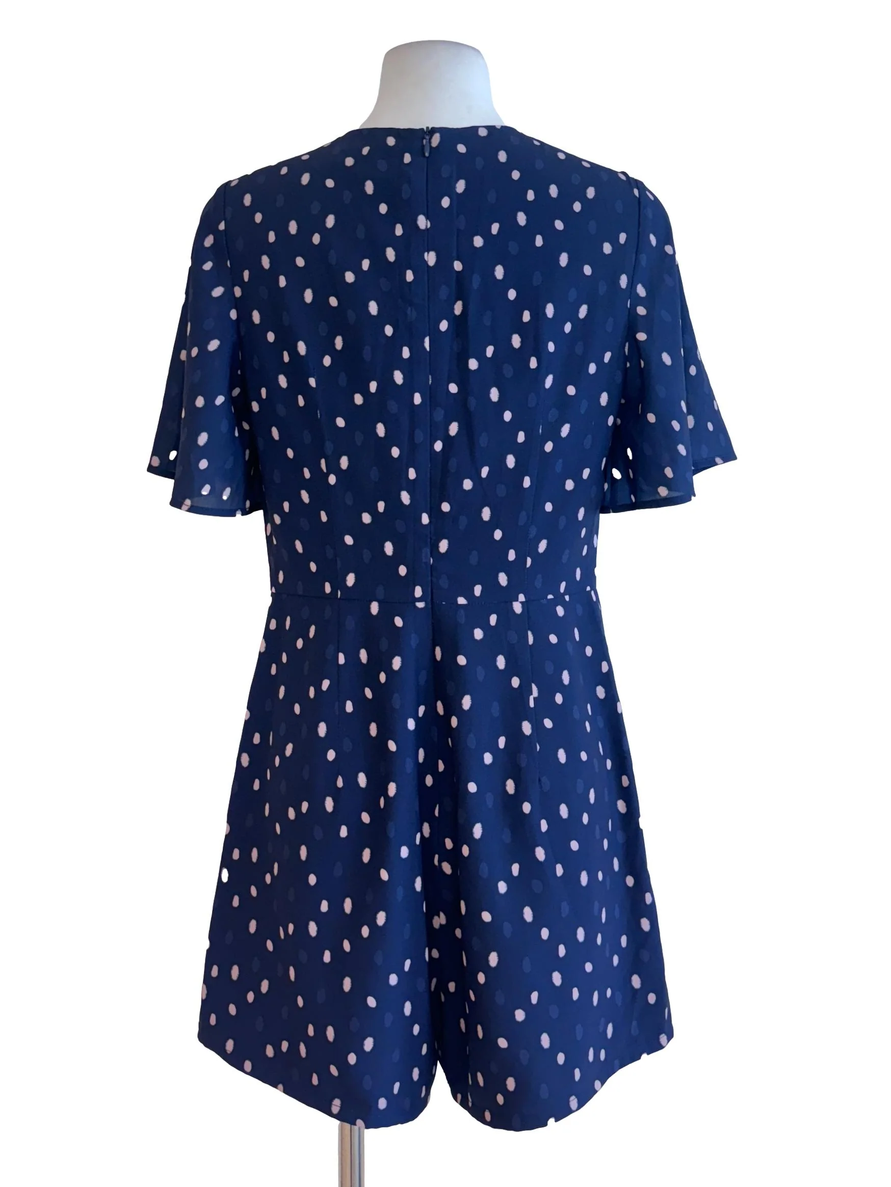 Navy Blue Polkadots Rompers - Image 2