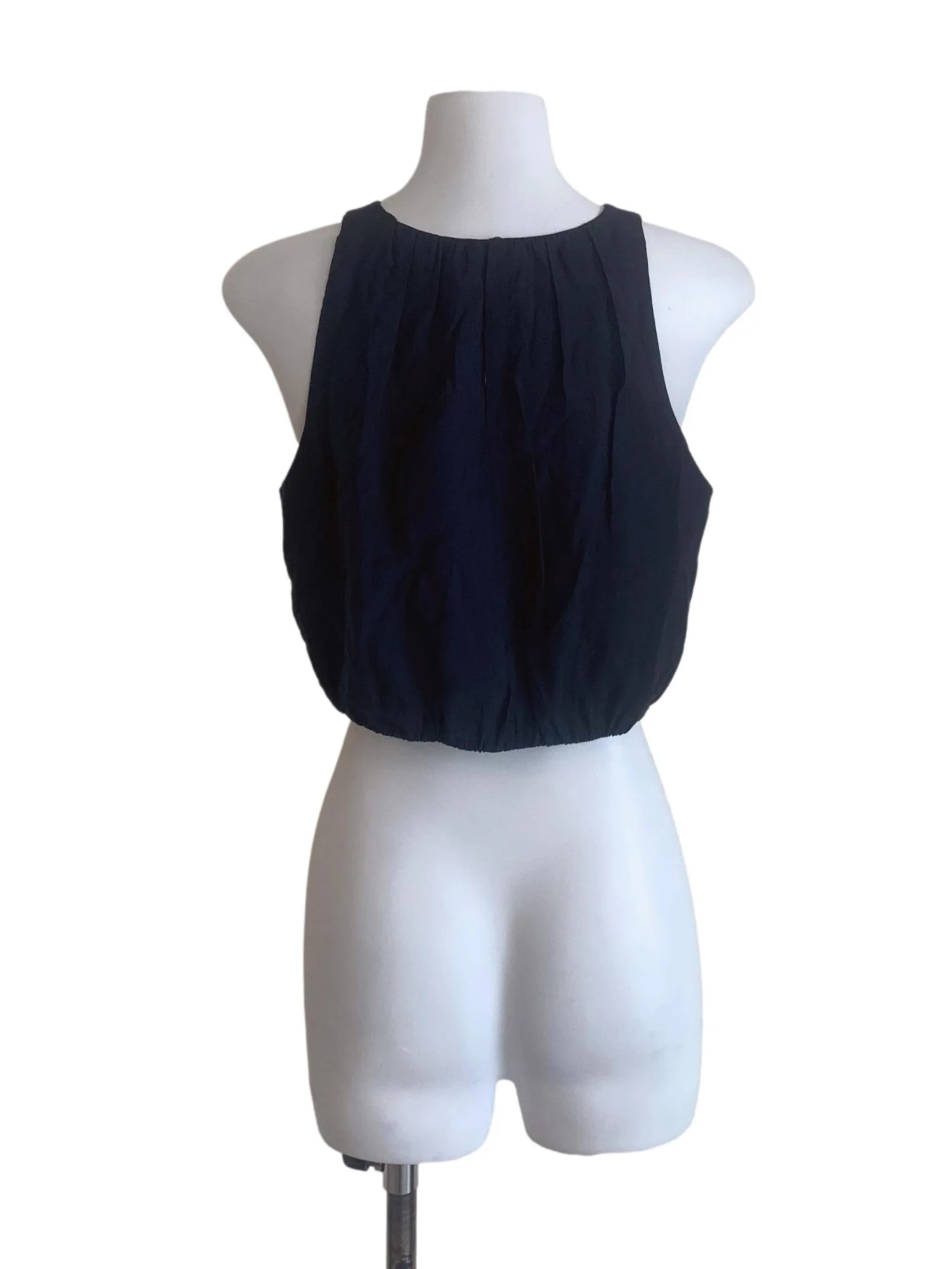Navy Blue Round Neck Top - Image 2