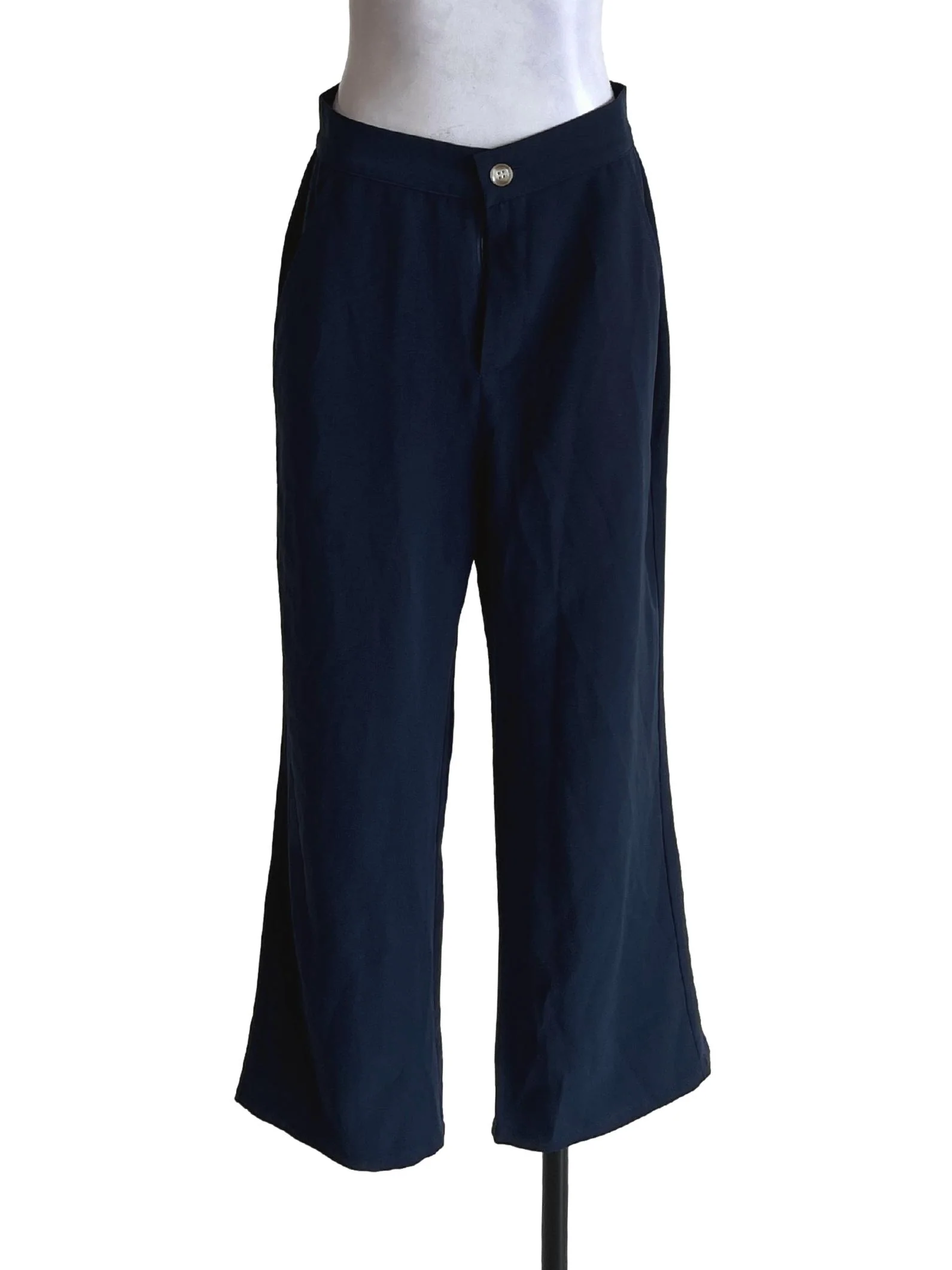 Navy Blue Straight Pants