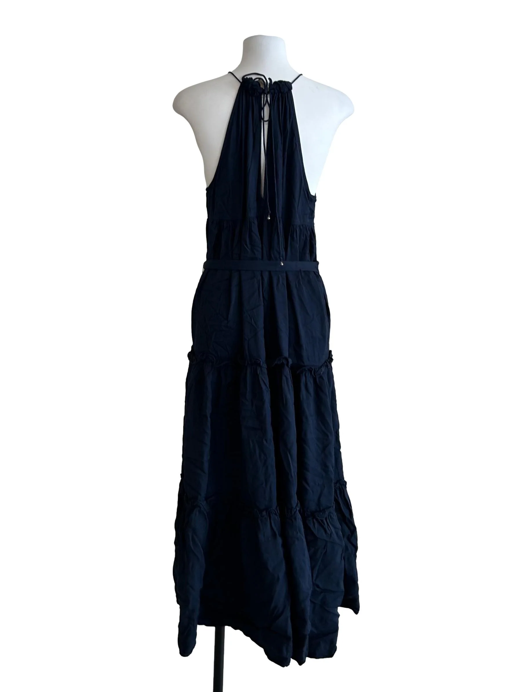 Navy Blue Mystery Tiered Midi Dress - Image 2