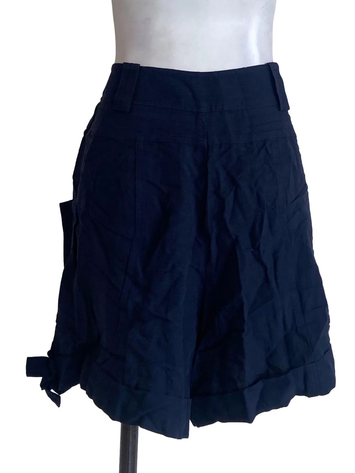 Navy Blue Twill Front Pocket Short Pants - Image 2
