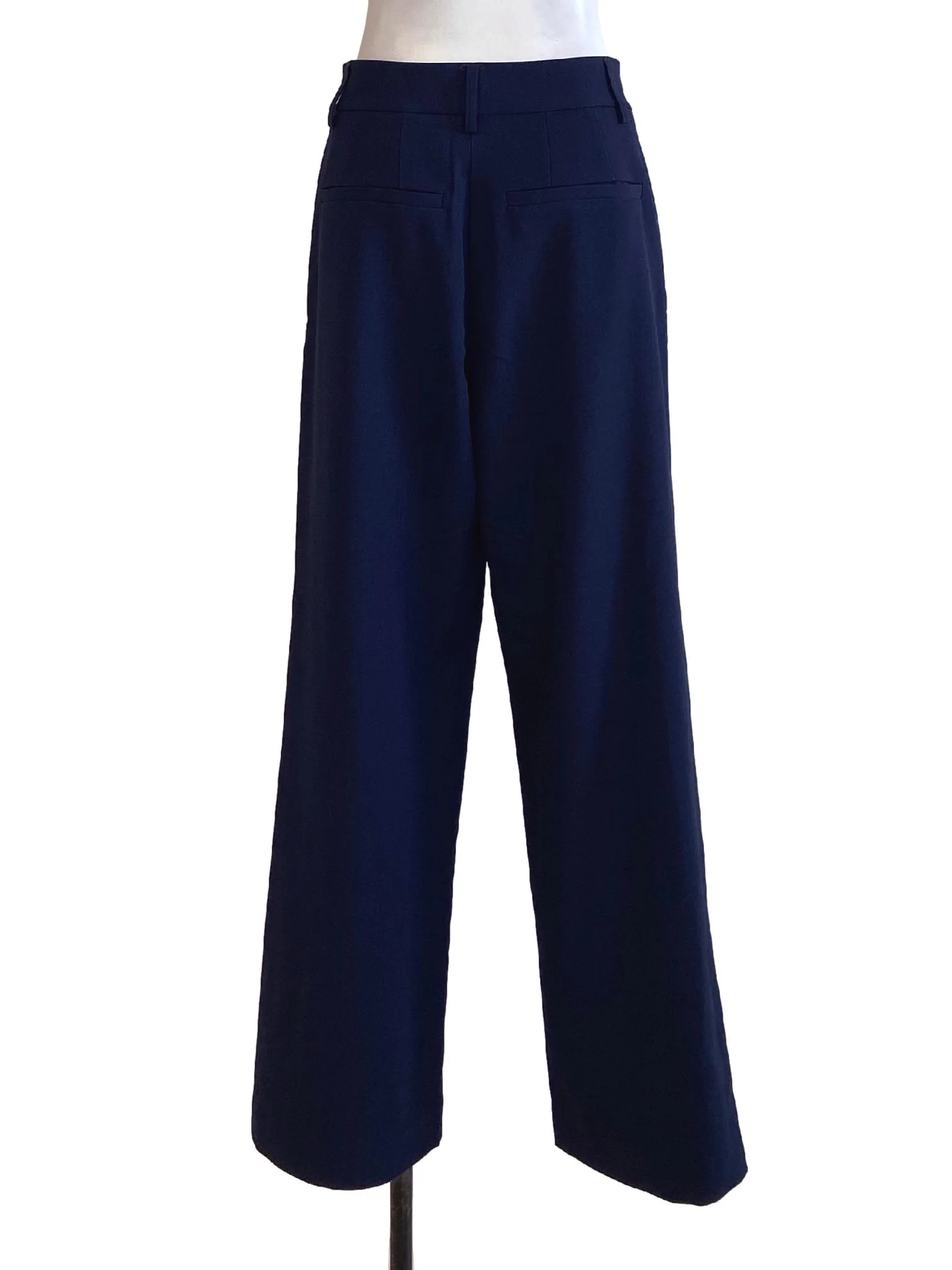 Navy Blue Twill Slit Formal Pants - Image 2