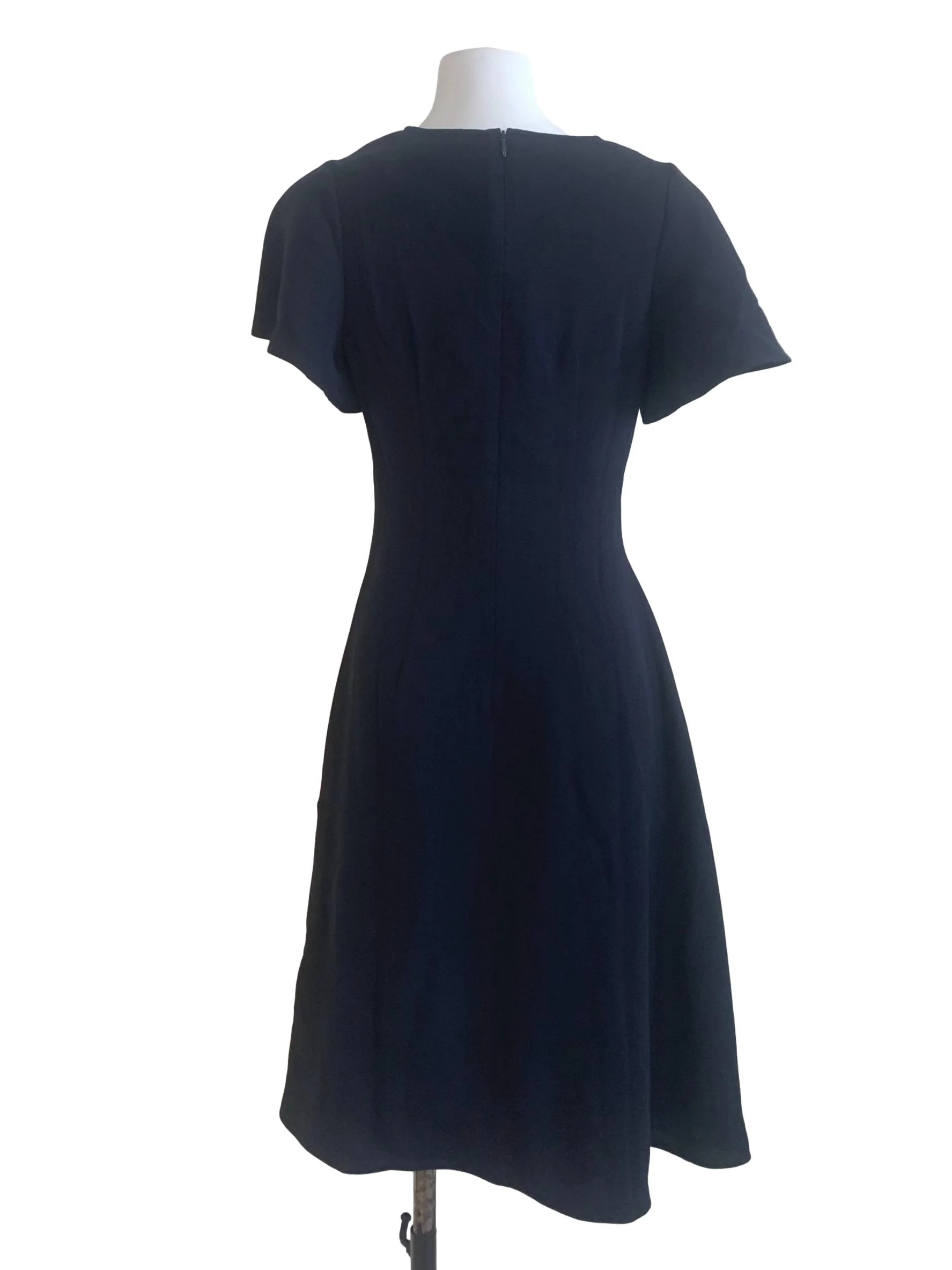 Navy Blue V Neck Dress LB - Image 2