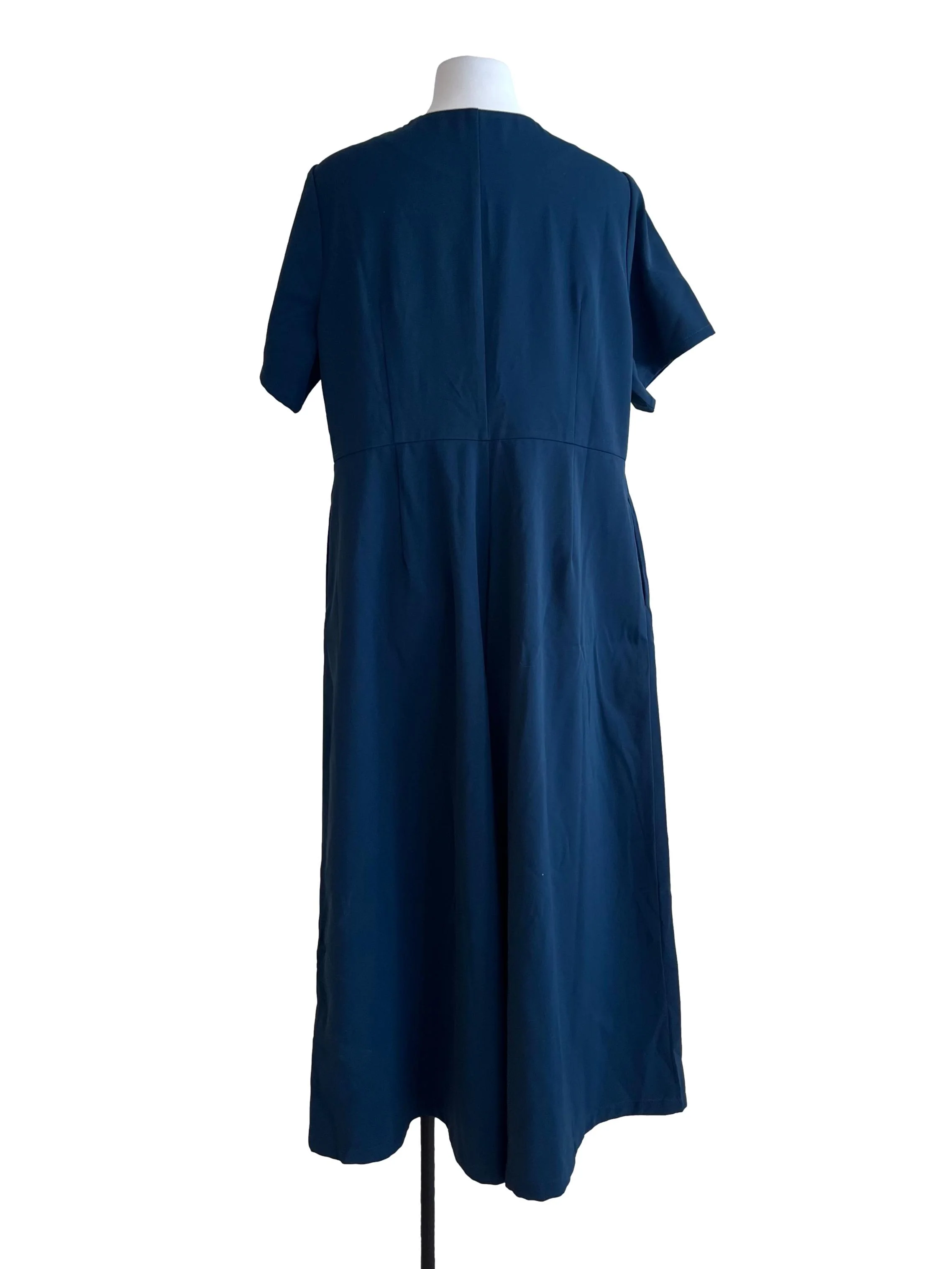 Navy Blue Zip Up Jumpsuit - Image 2
