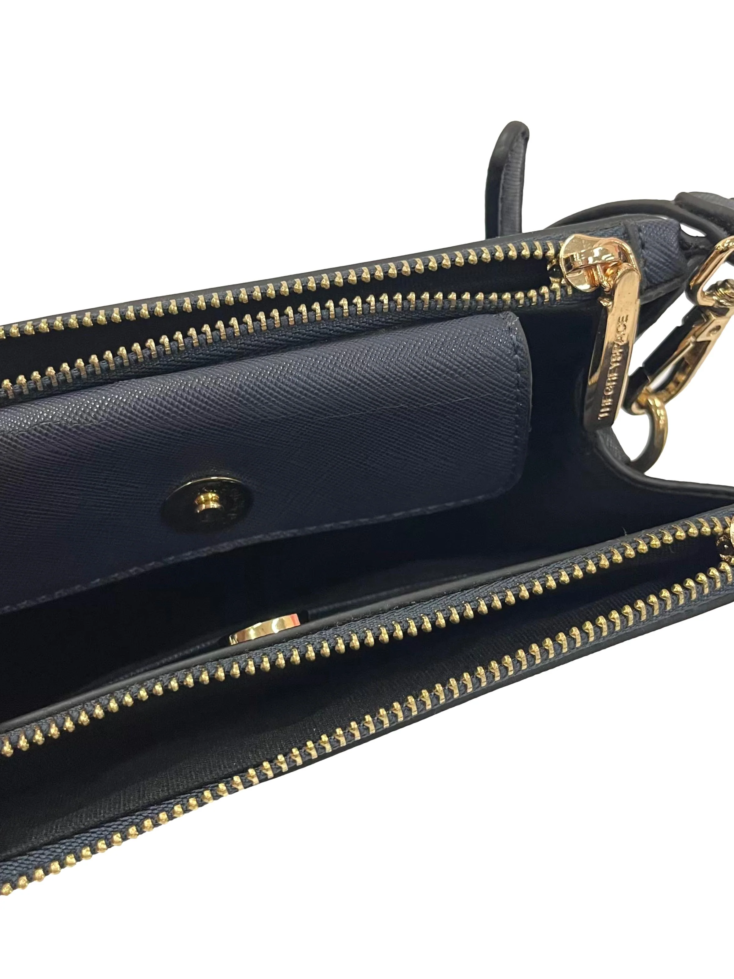 Navy Emma Dual Zip Sling Bag - Image 4