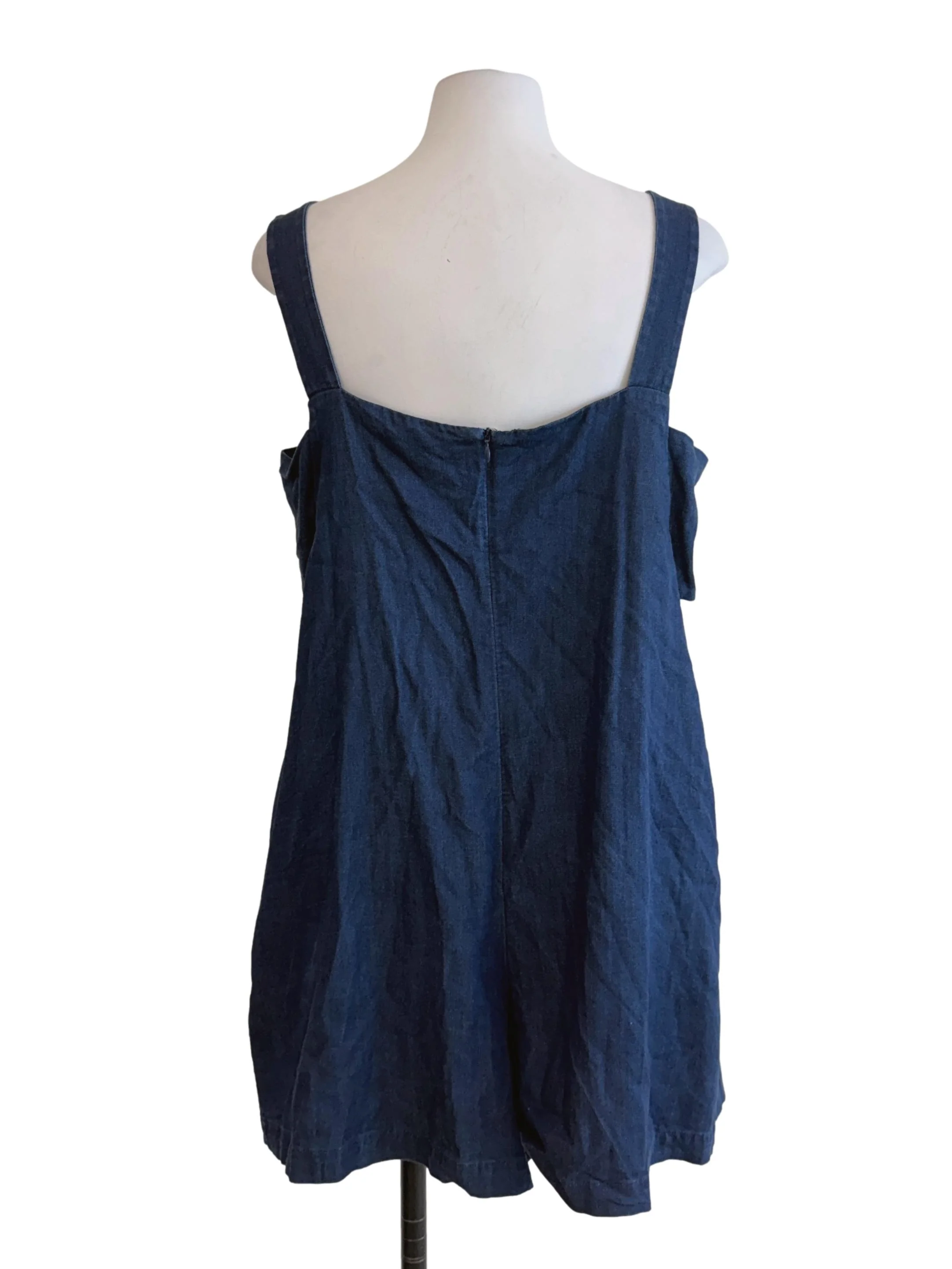 Navy Square Neck Romper LB - Image 2