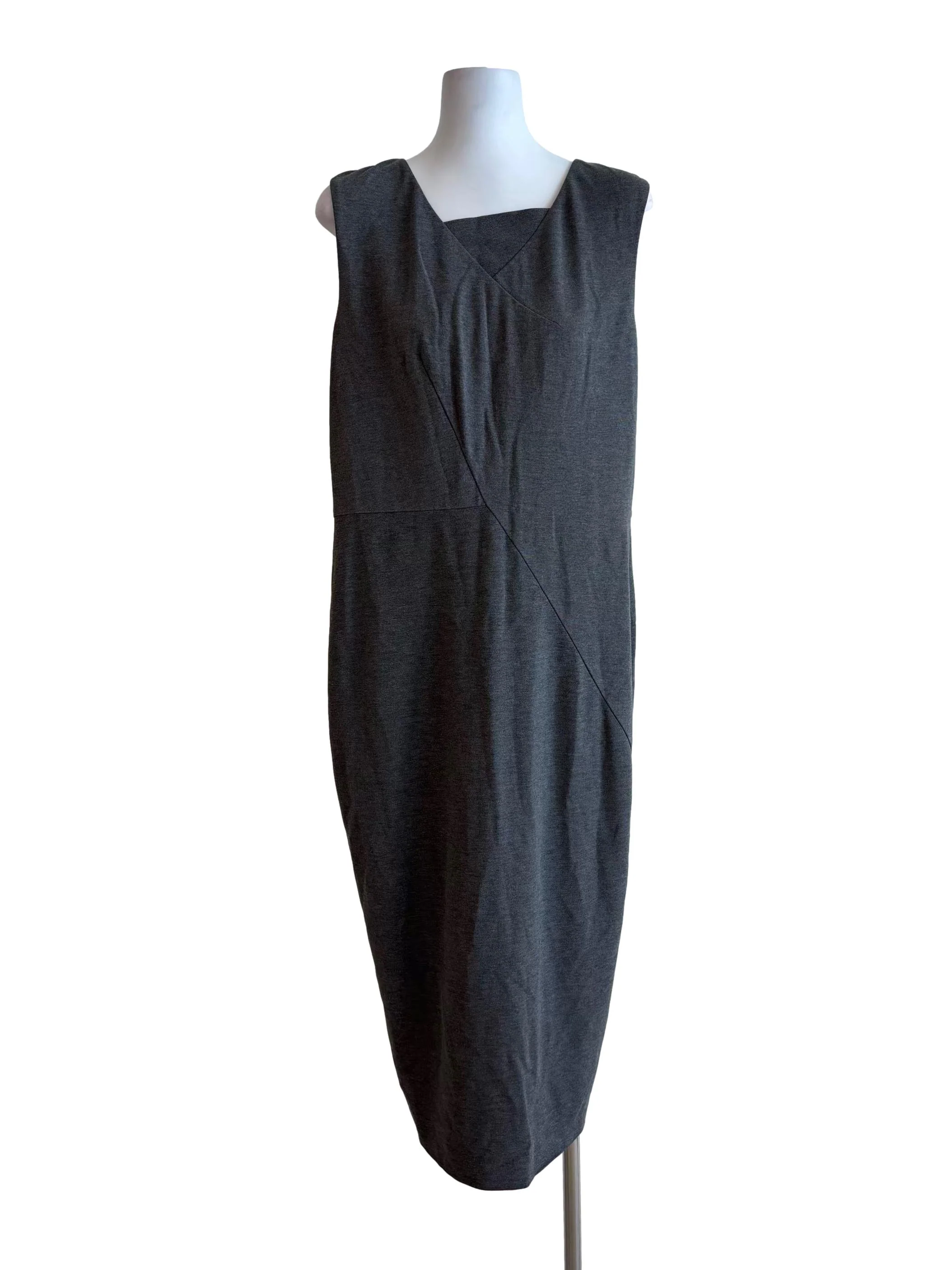 Nevada Grey Sleeveless Cotton Dress