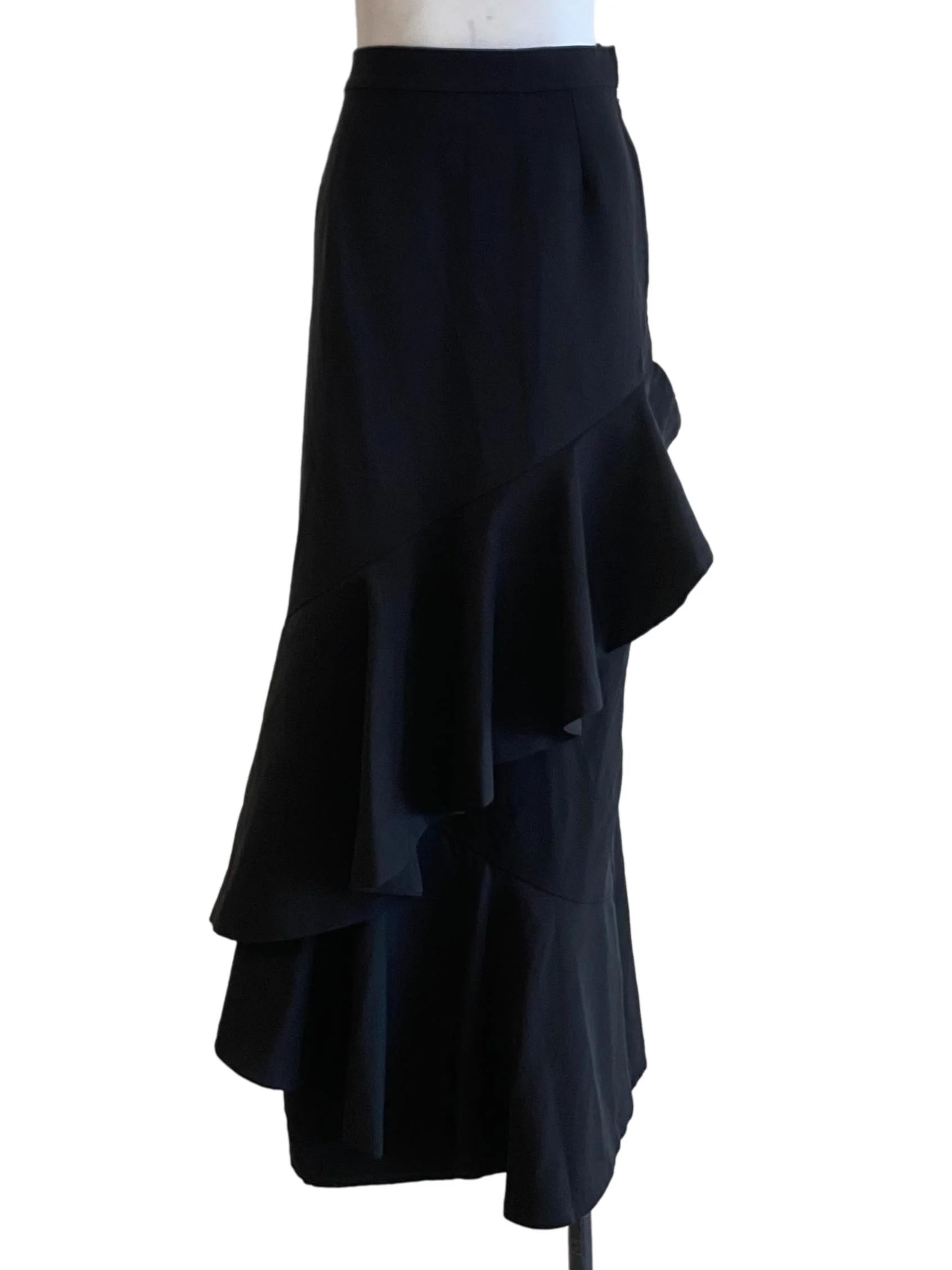 Night Black Mermaid Asymmetric Skirt