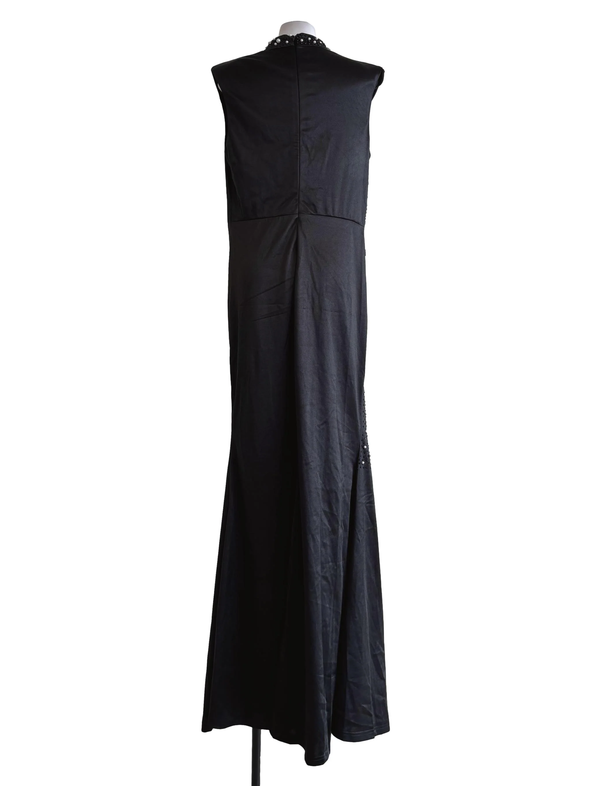 Night Black Mock Sleeveless Sparkle Dress - Image 2