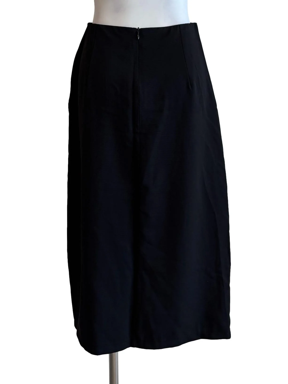 Night Black Ruched Midi Skirt - Image 2