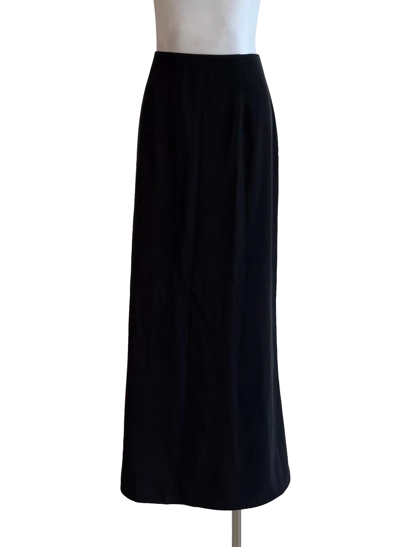 Night Black Straight Back Slit Skirt
