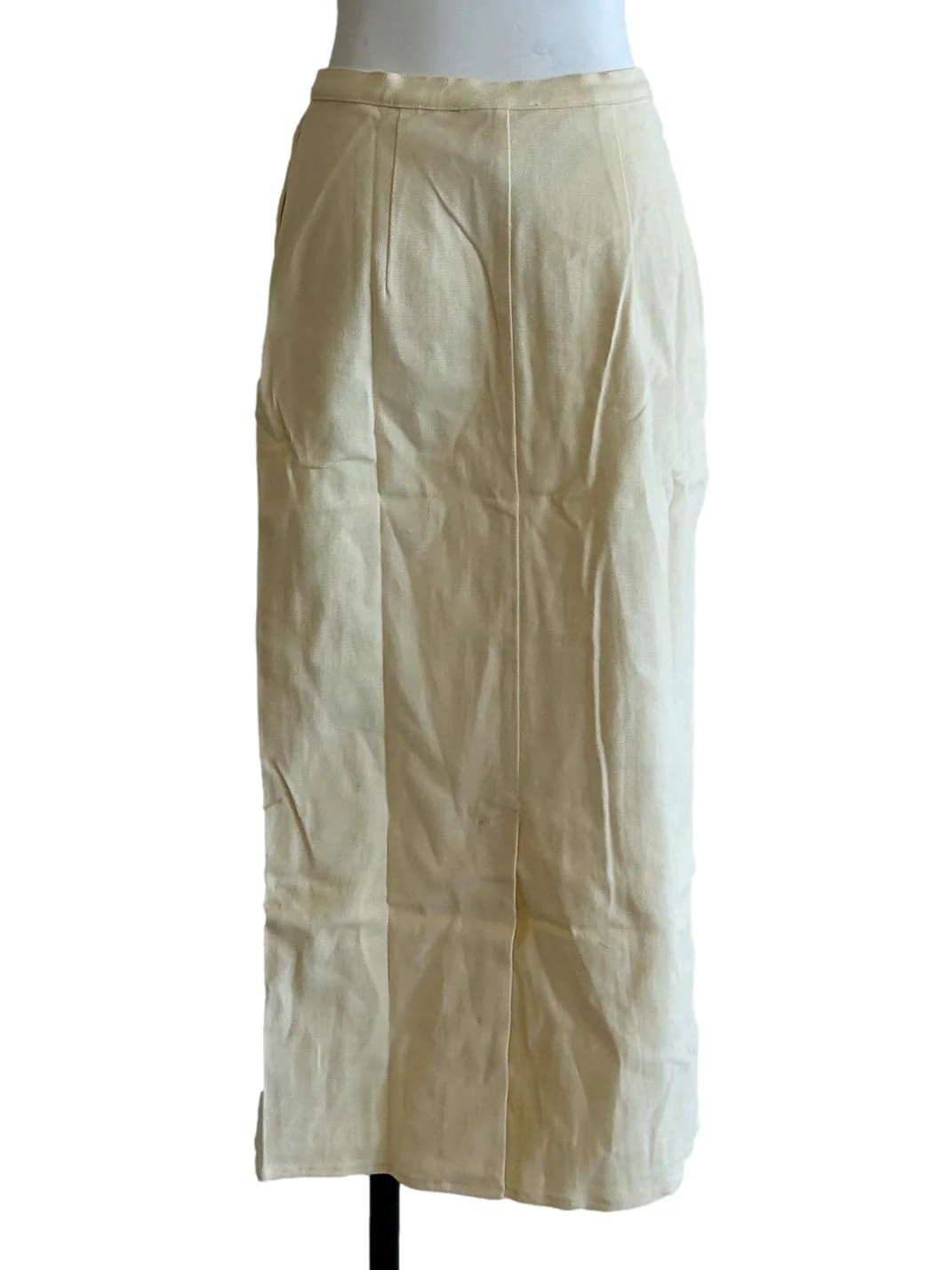 Nude Cotton Stretch Straight-Cut Skirt OSN - Image 2