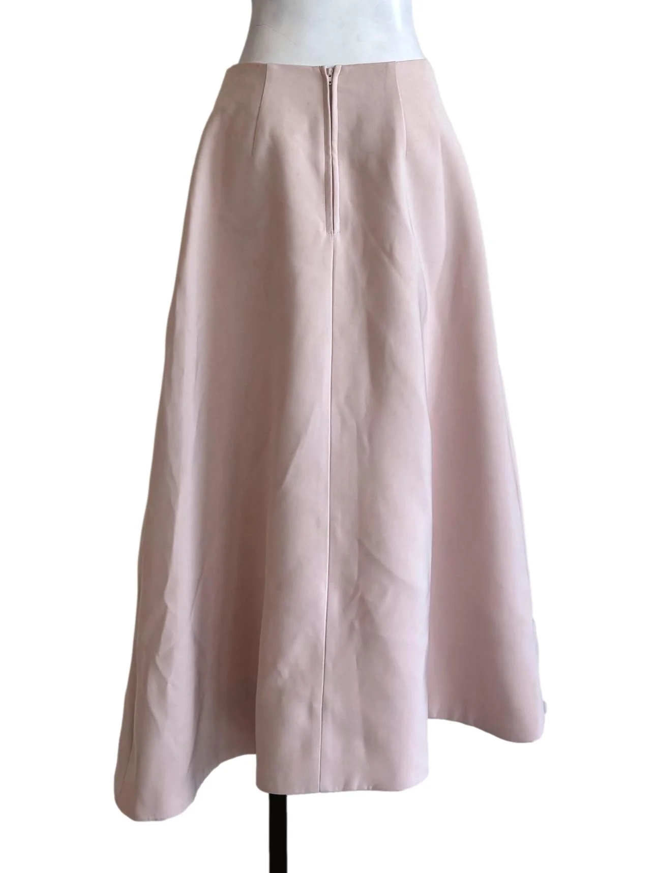 Nude Pink Asymmetrical Skirt - Image 2