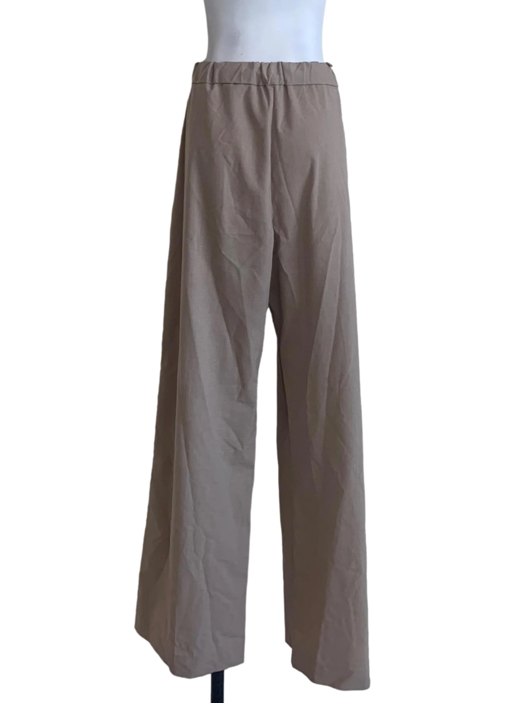 Oat Beige Wide Leg Pants - Image 2
