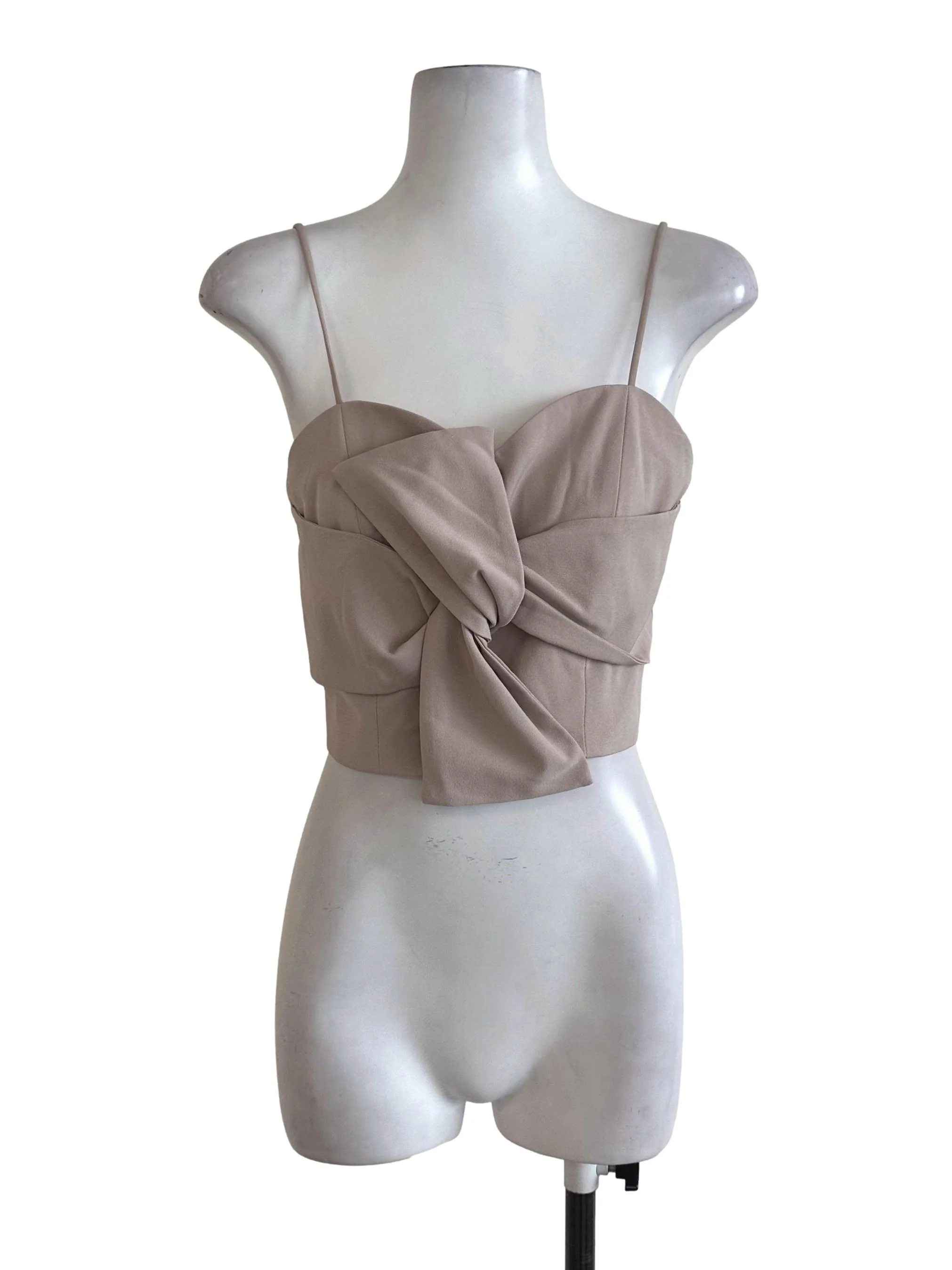 Oat Brown Ribbon Plain Top LB