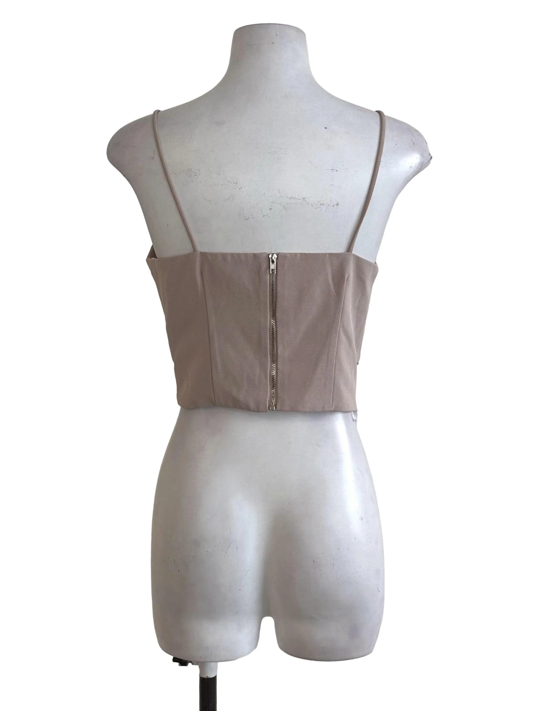 Oat Brown Ribbon Plain Top LB - Image 2