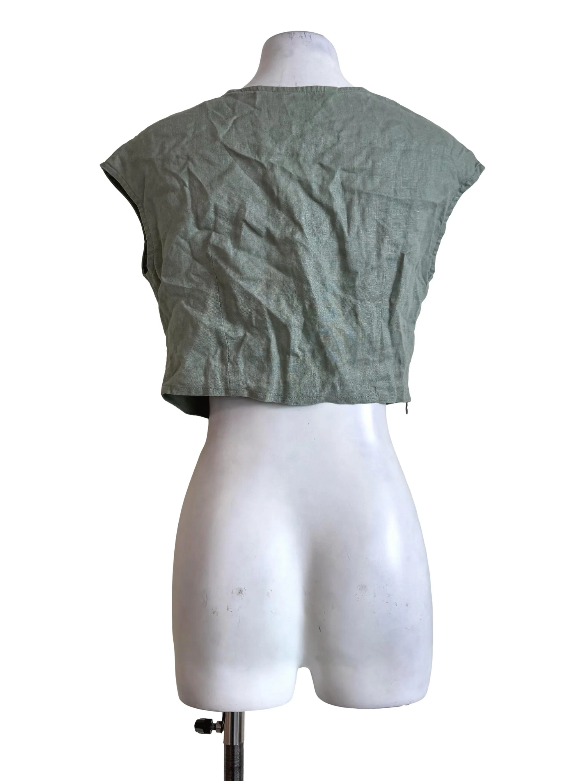 Ocean Foam V Neck Crop Top TEM - Image 2