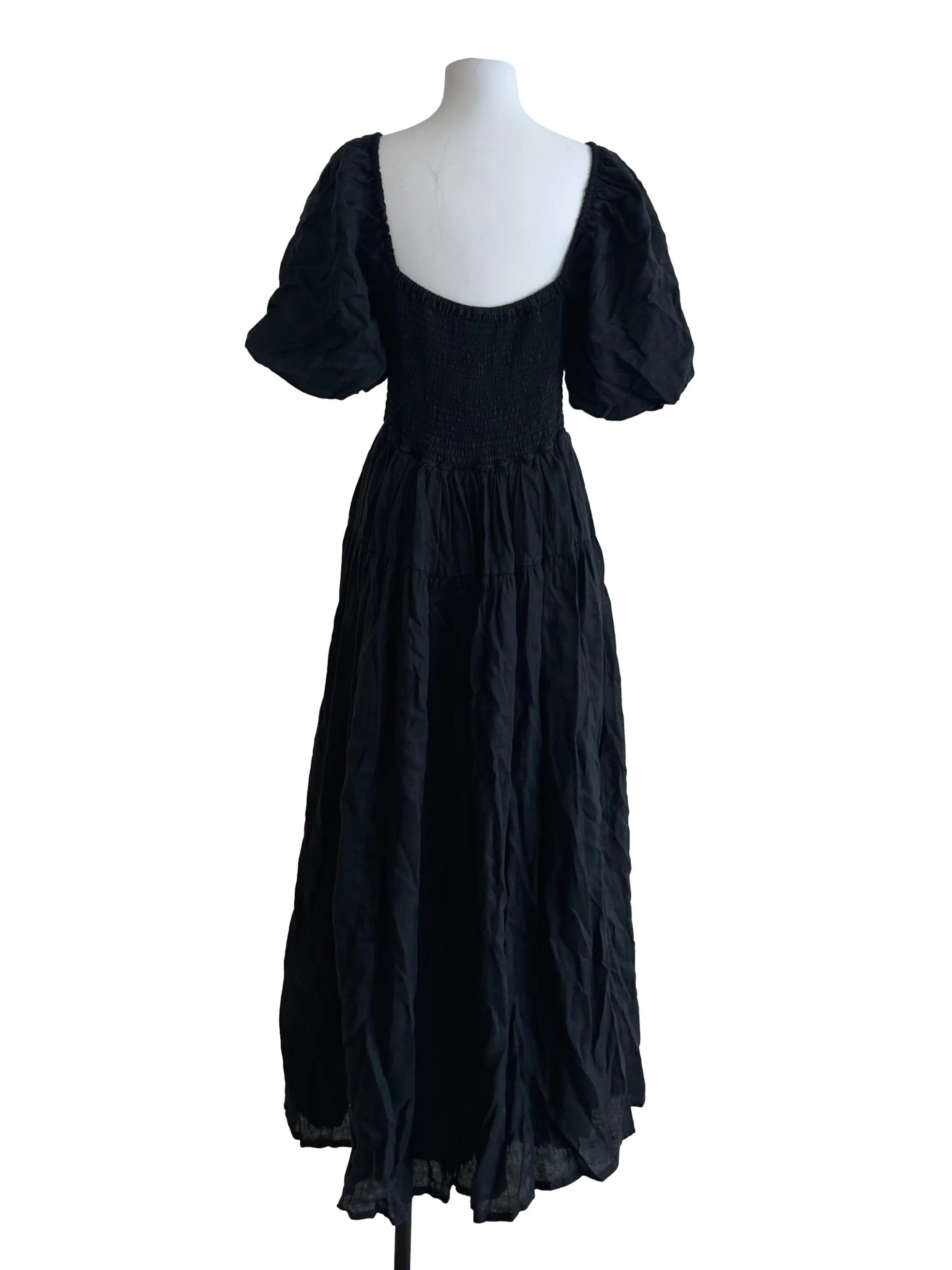 Off-Black Smocked Maxi Dress - Image 2