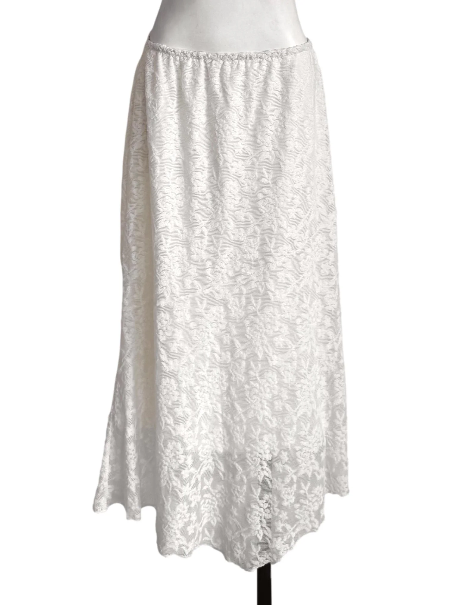 Off White Lace Long Skirt