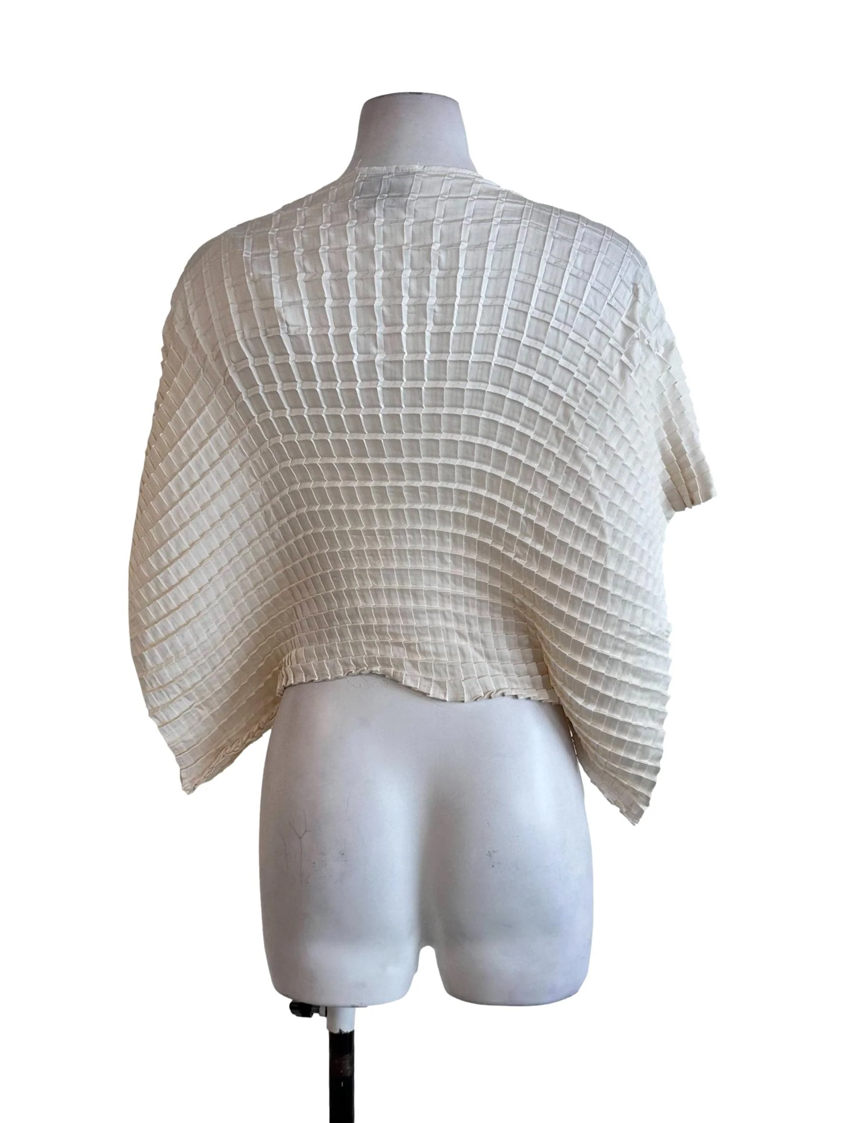 Off White Textured Pattern Top - Image 2
