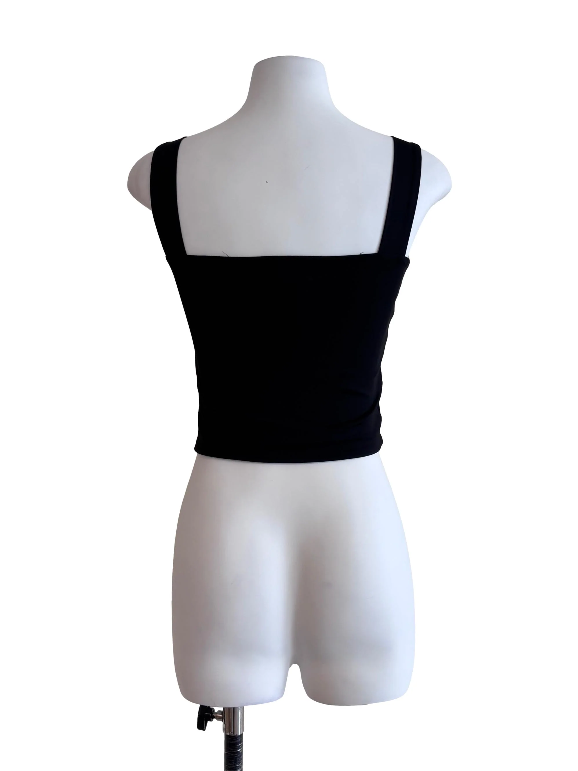 Oil Black Fitted Square Neck Cami Top - Image 2