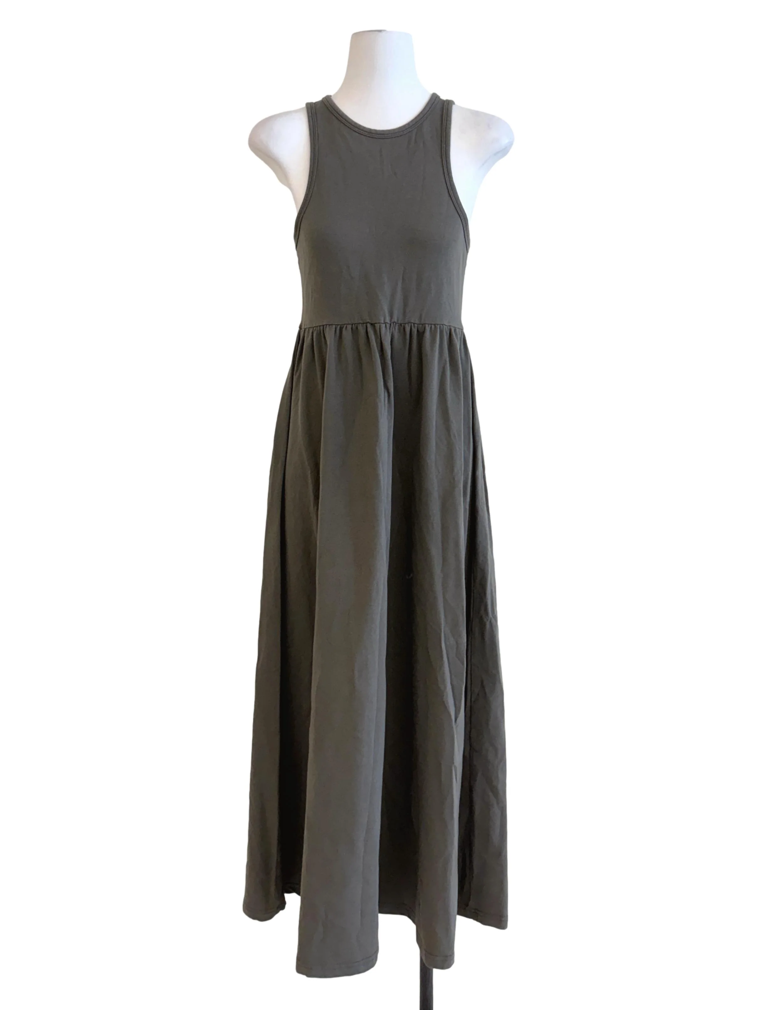 Olive Babydoll Sleeveless Dress TTR