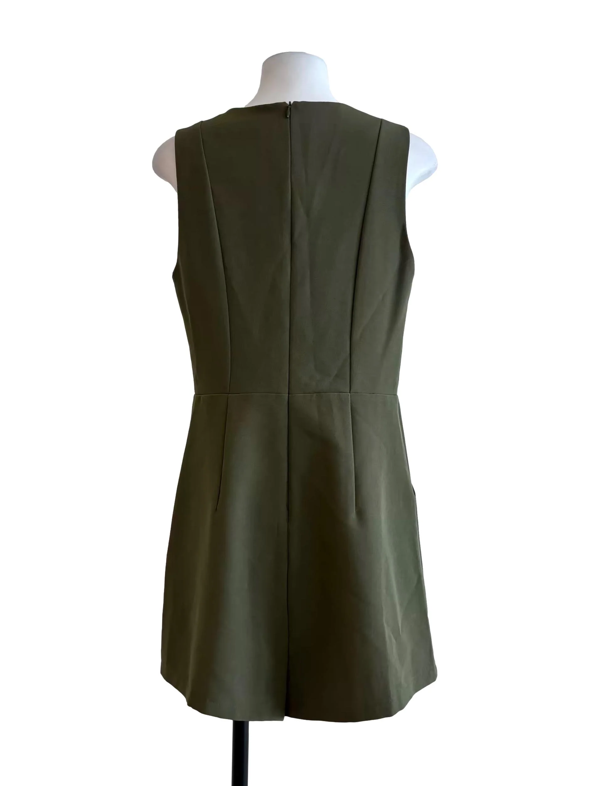 Olive Green Sleeveless Romper - Image 2