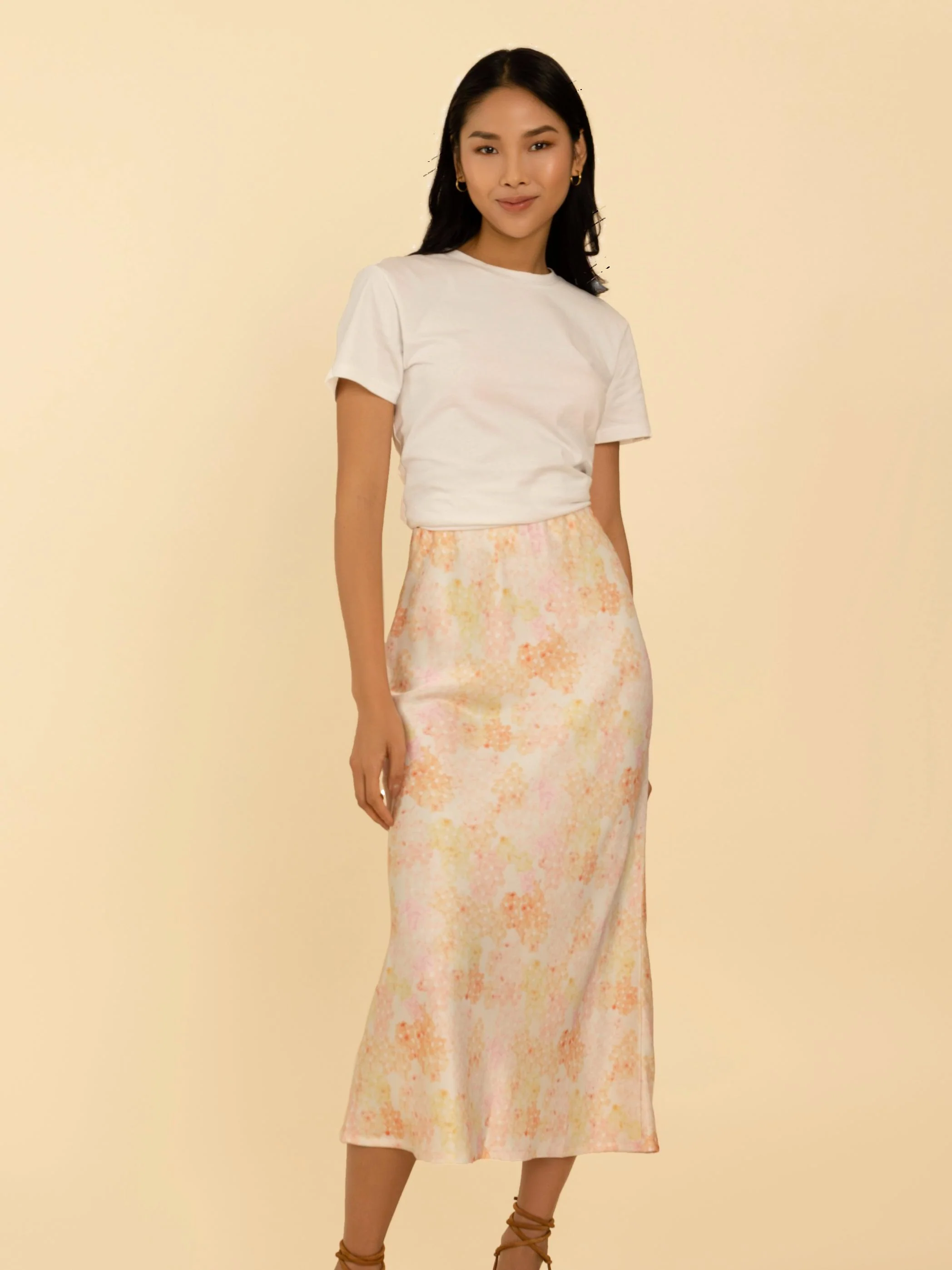 Olivia Slip Skirt In Pink Floral CSN