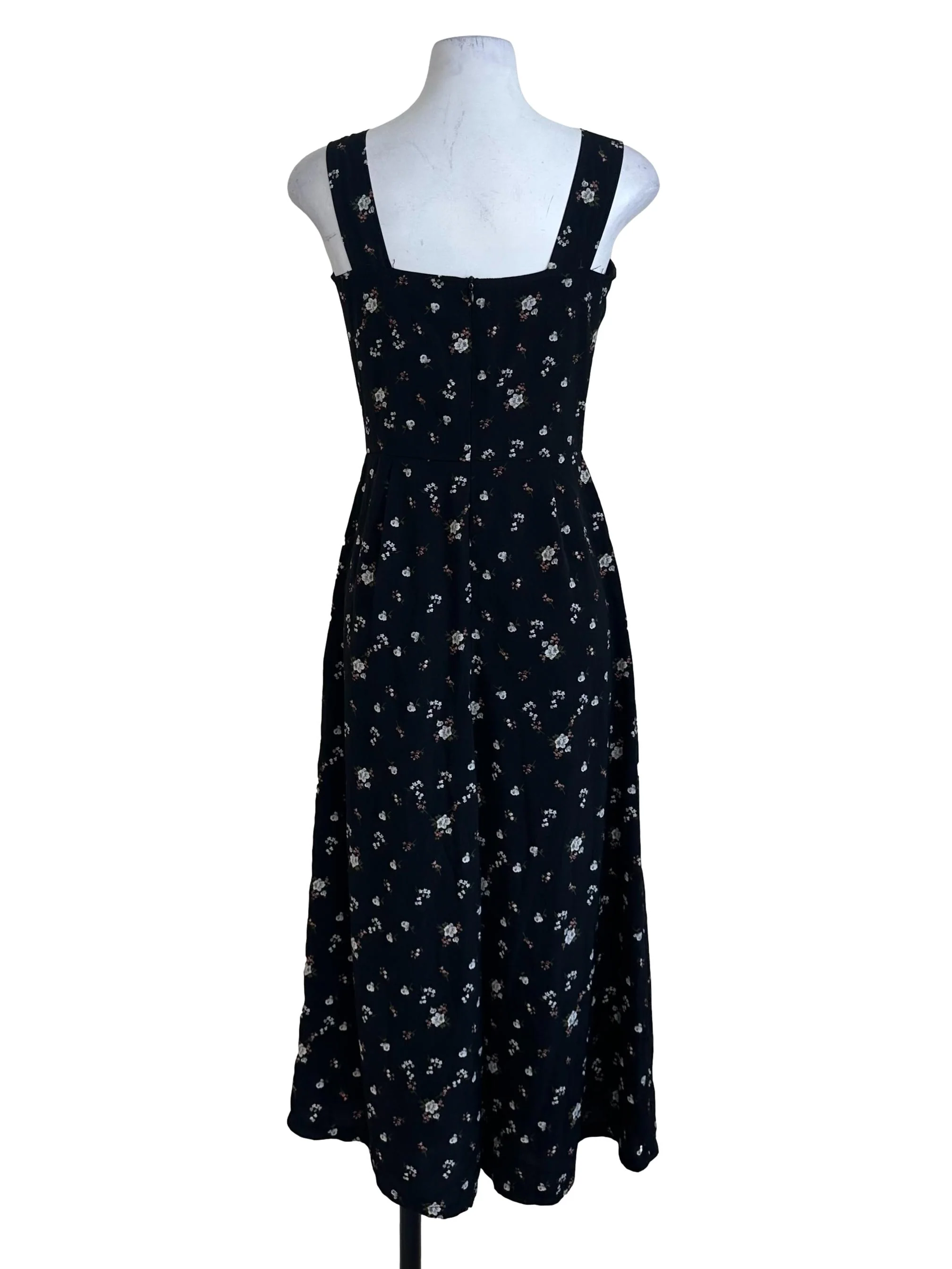 Onyx Black Floral Square Neck Jumpsuit - Image 2