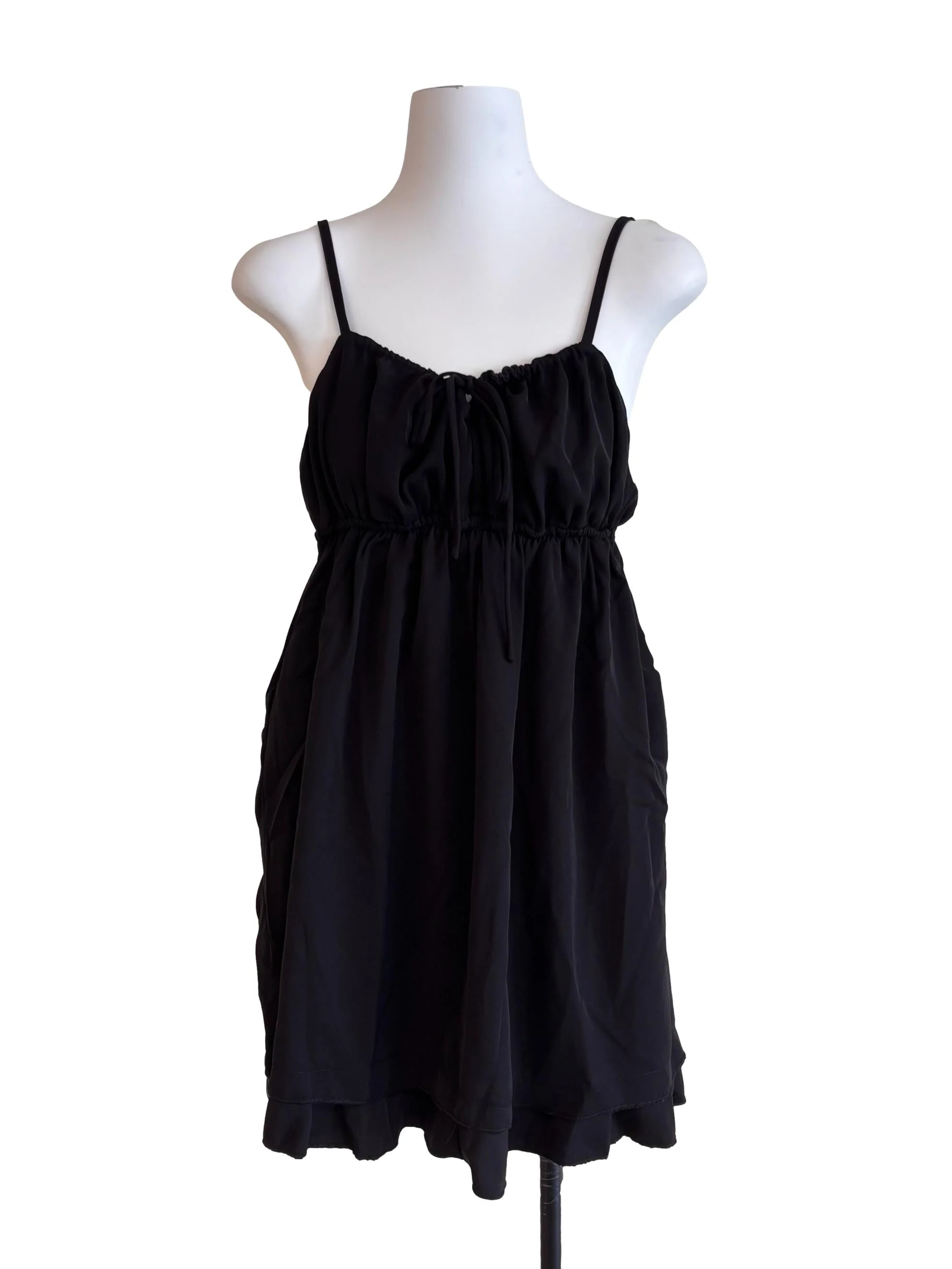 Onyx Black Low Back Mini Dress