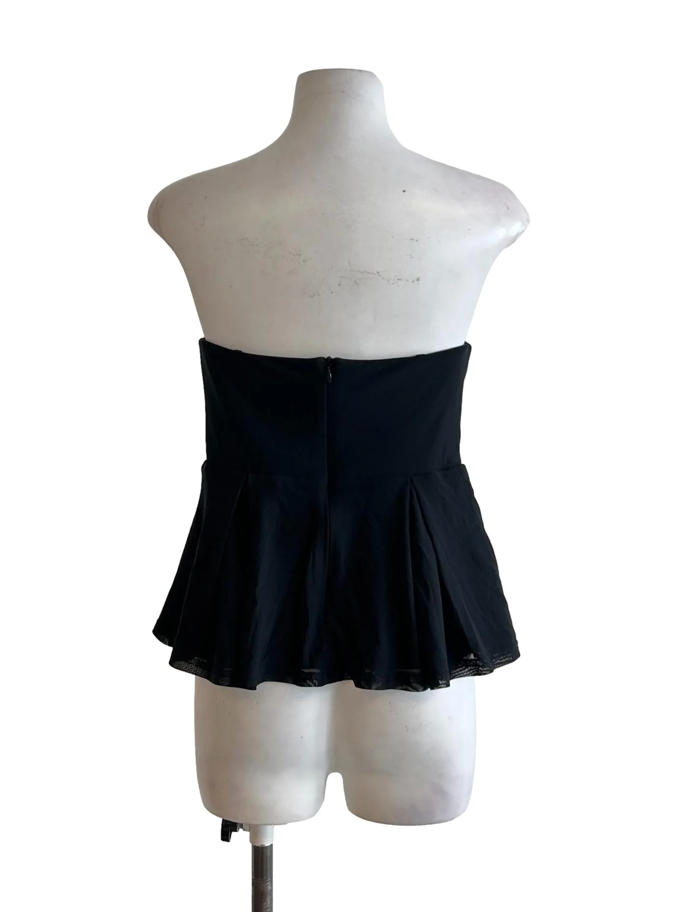 Onyx Black Mesh Strapless Top - Image 2