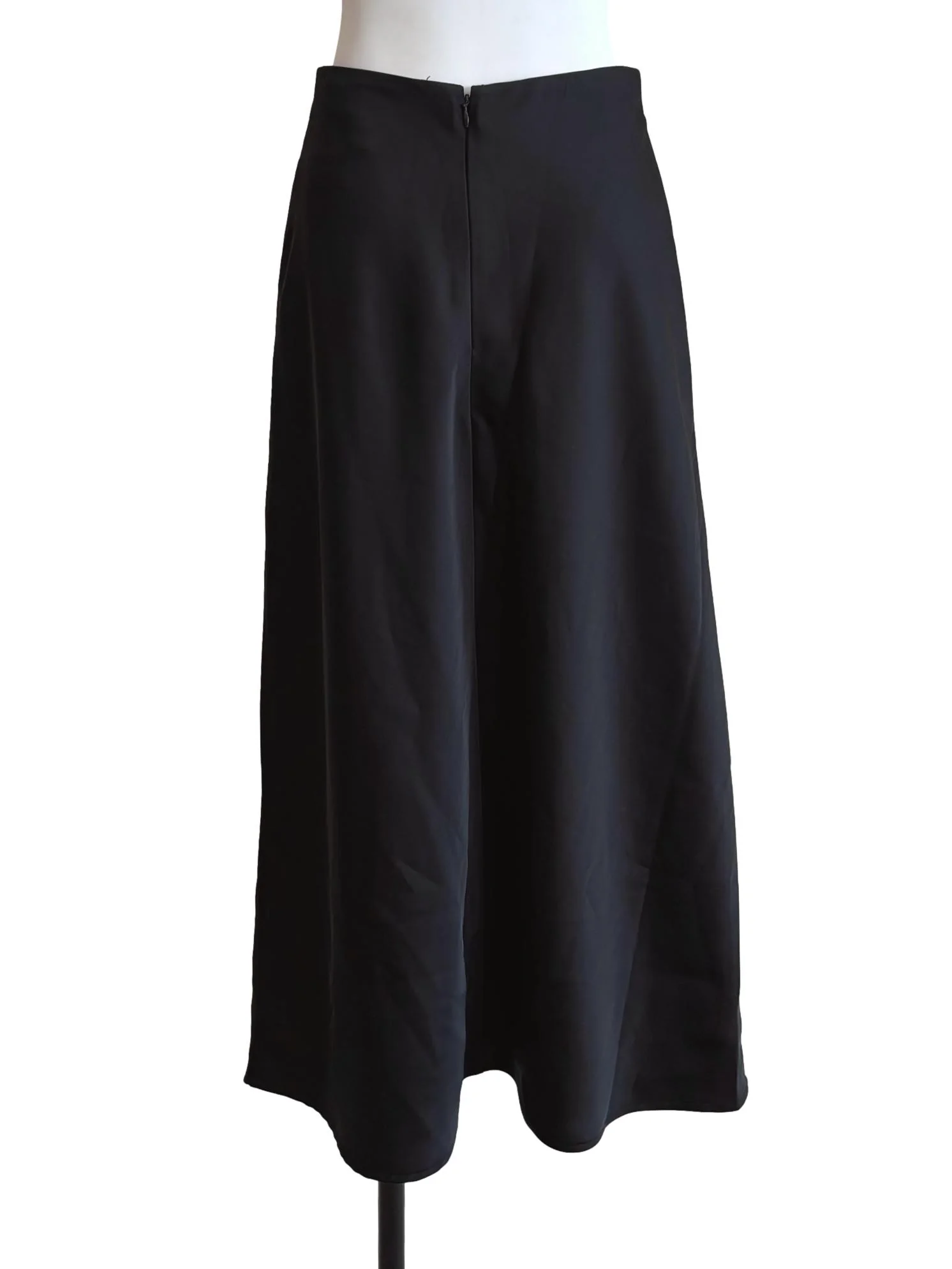 Onyx Black Midi Satin Skirt LB - Image 2