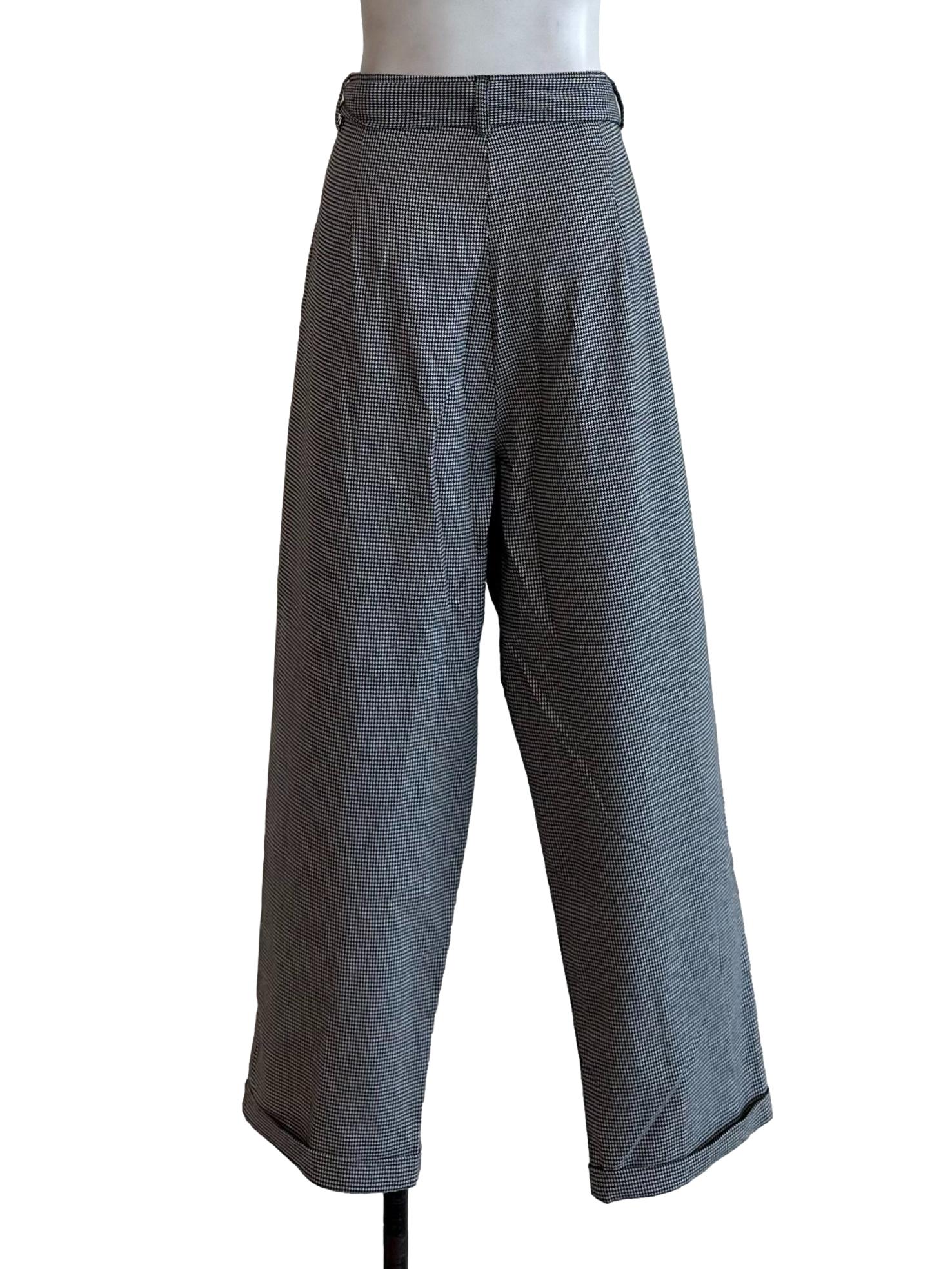 Onyx Black Nailshead Pattern Strap Pants - Image 2