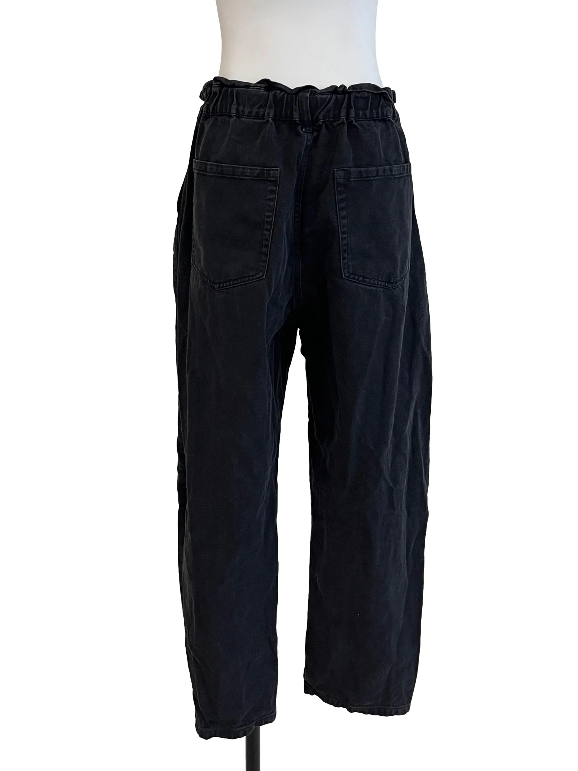 Onyx Black Paperbag Jeans - Image 2