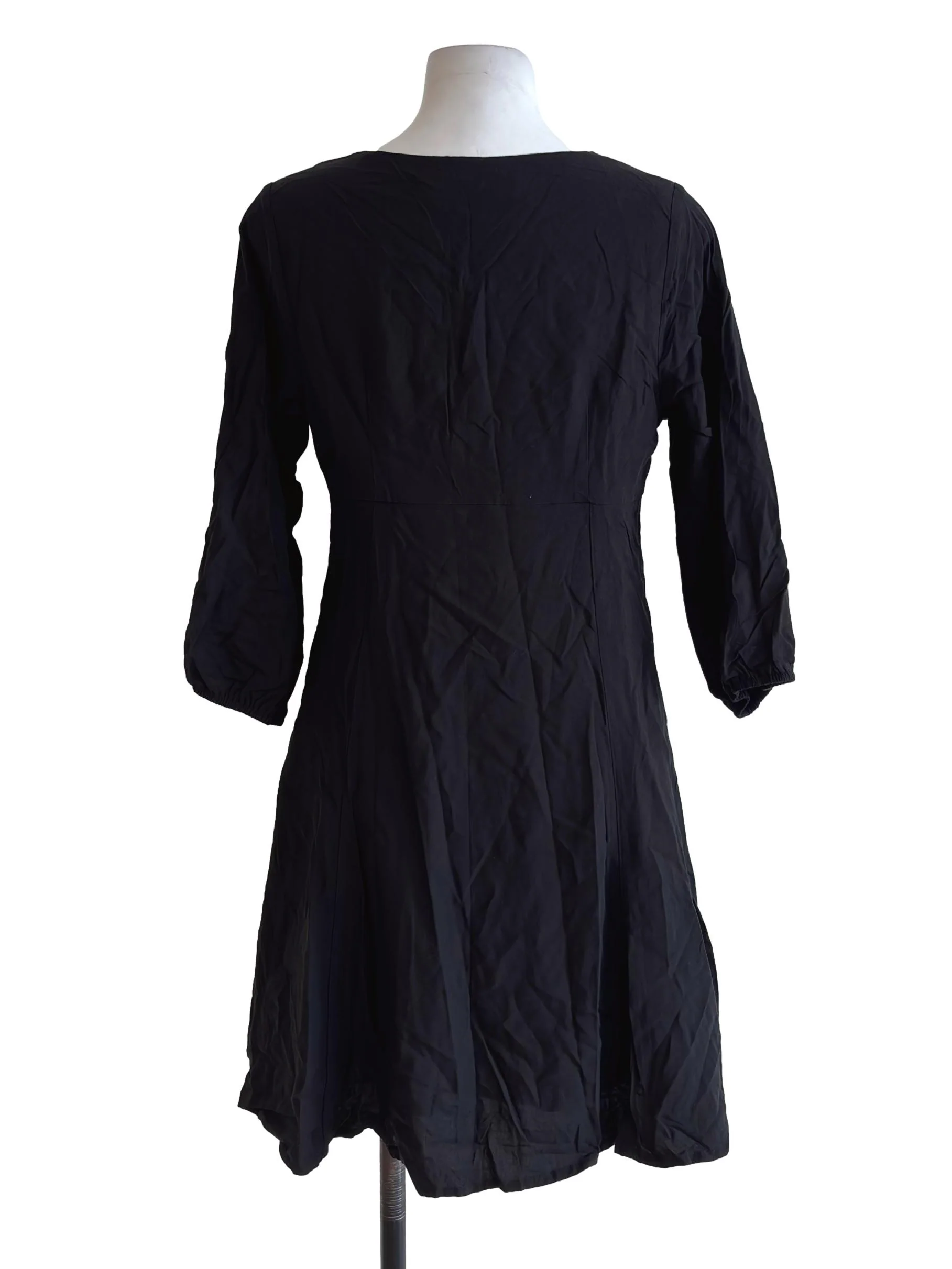 Onyx Black Scoop Long Sleeve Dress TEM - Image 2