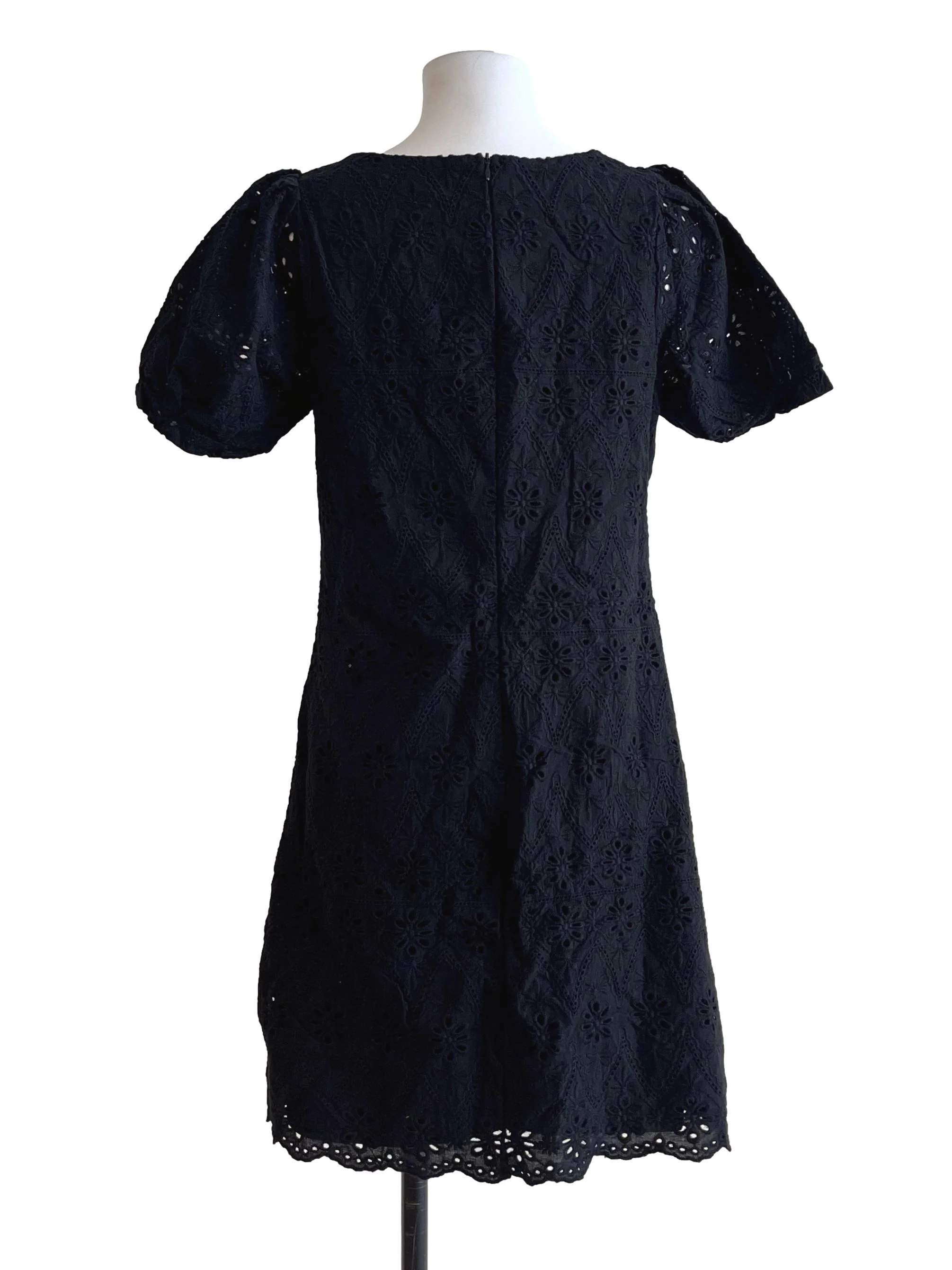 Onyx Black Scoop Mini Dress - Image 2