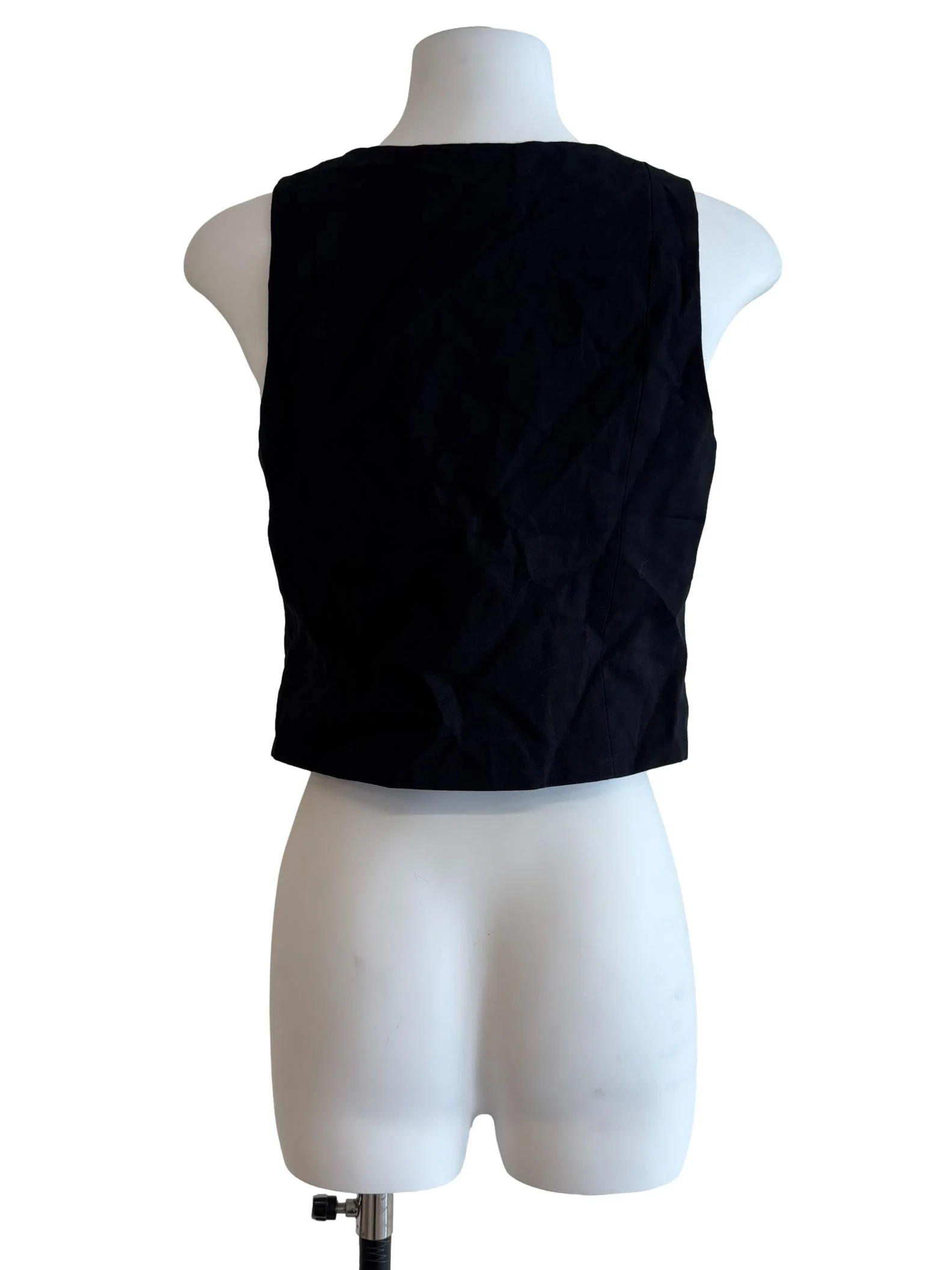Onyx Black Scoop Neck Vest - Image 2