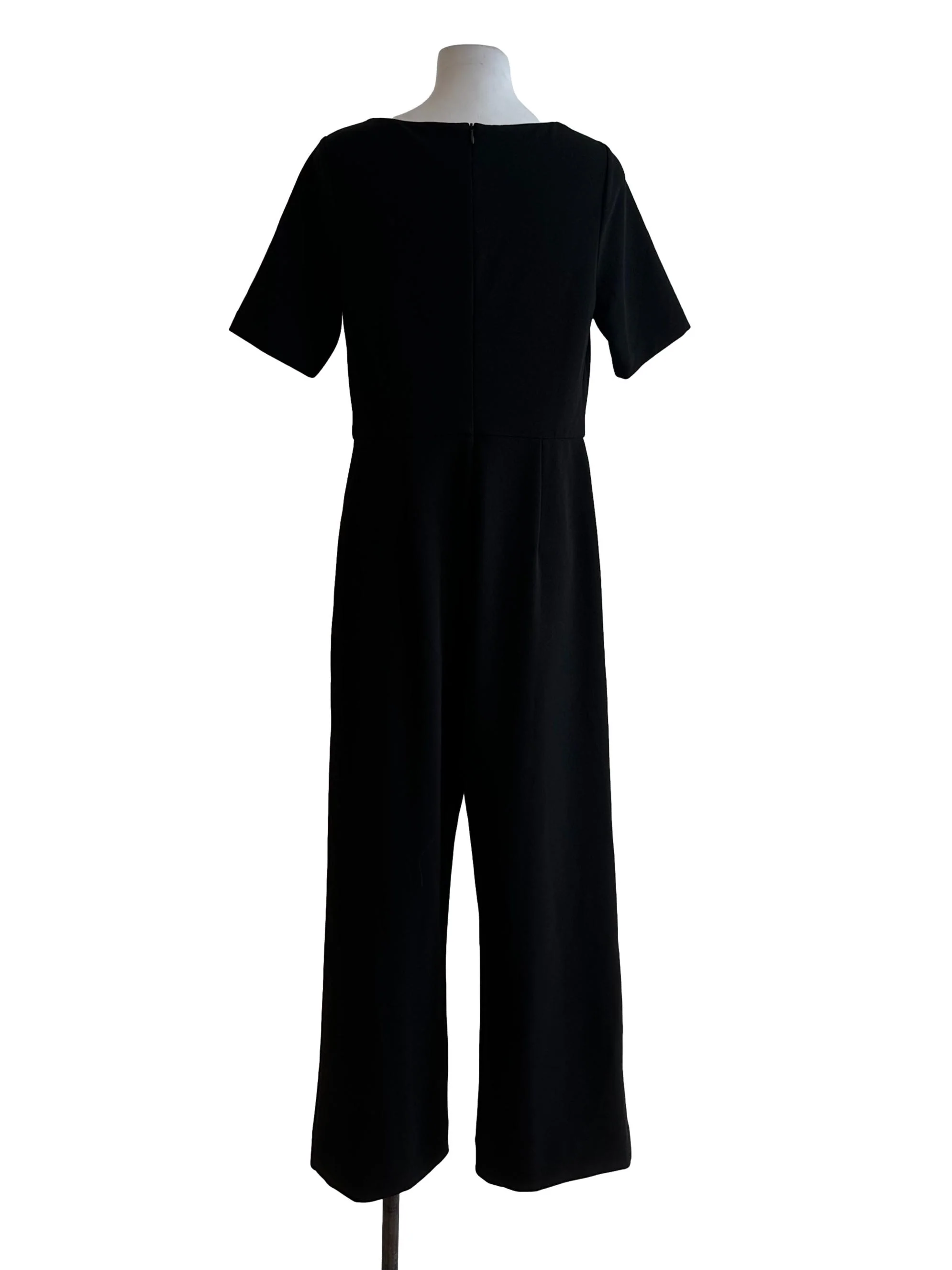 Onyx Black Square Neck Button Jumpsuit - Image 2