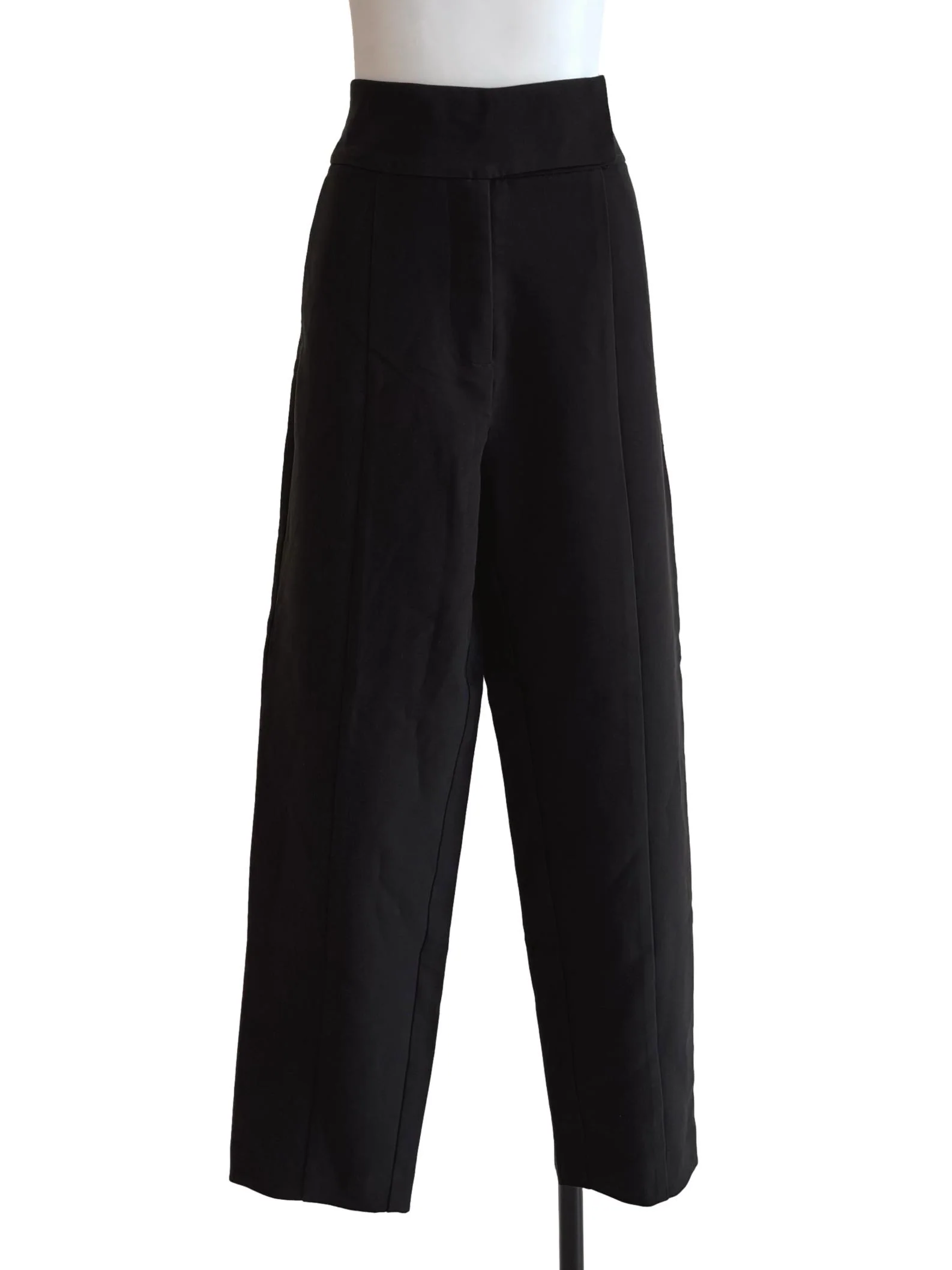 Onyx Black Straight Pants