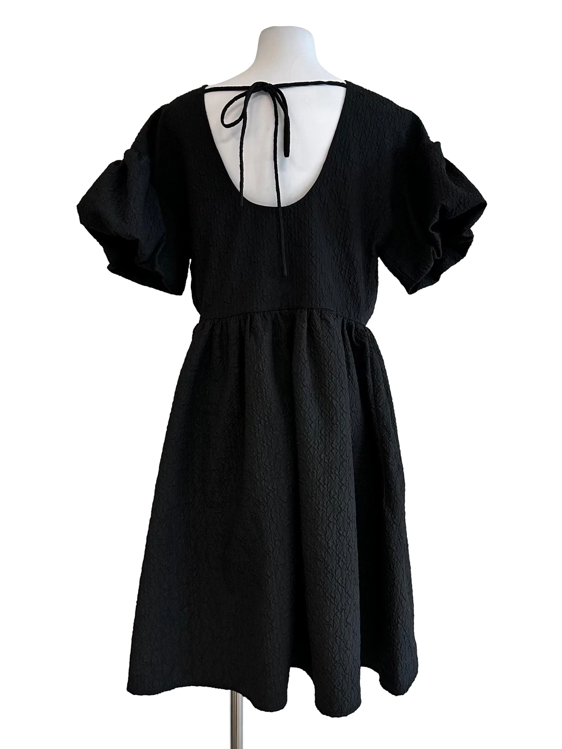 Onyx Black Textured Dress - Image 2