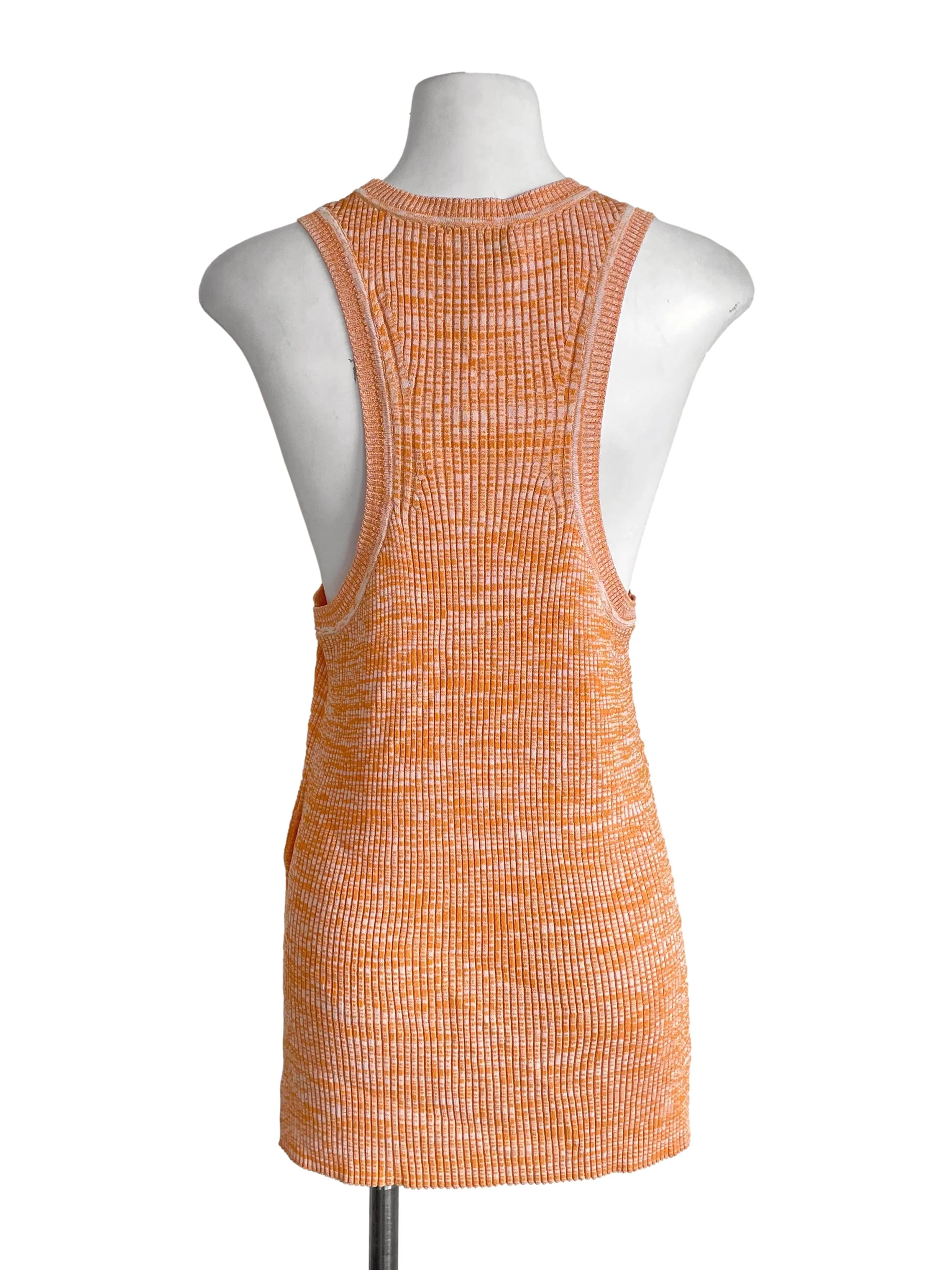 Orange Knit Tank Top - Image 2