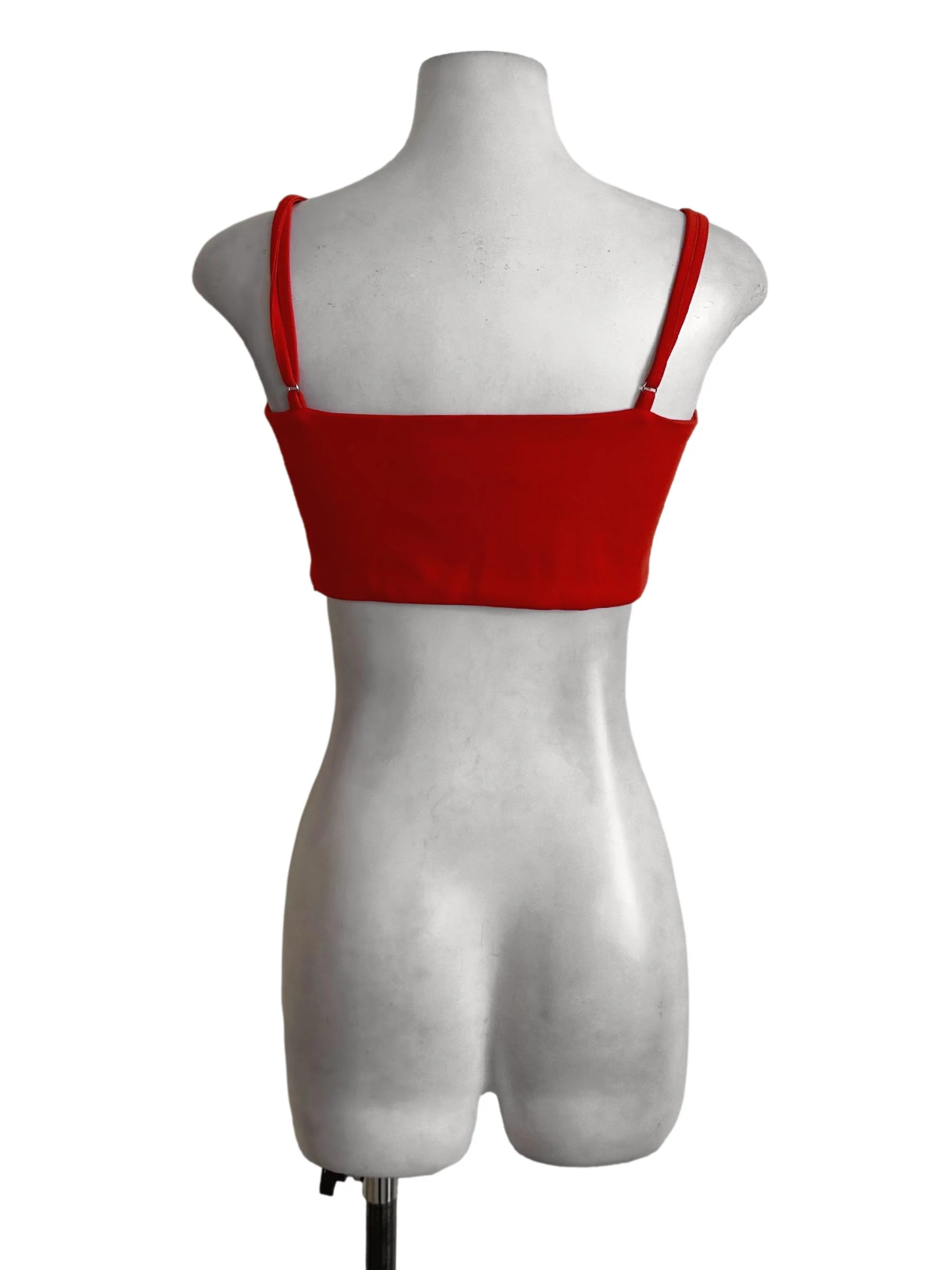 Orange Tube Cropped Spaghetti Strap Top YHF - Image 2