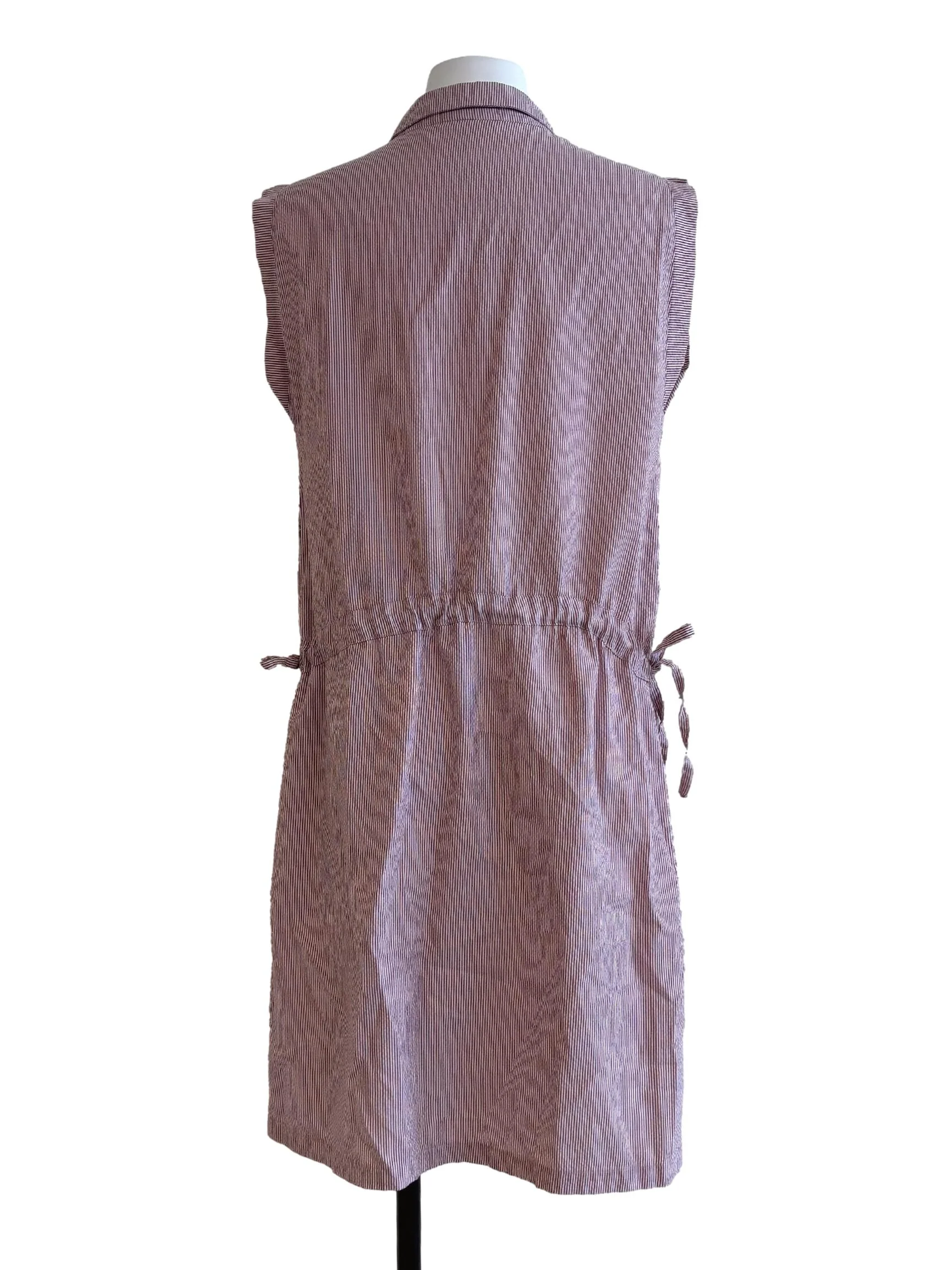 Orchid Pink Sleeveless Shirt Dress - Image 2