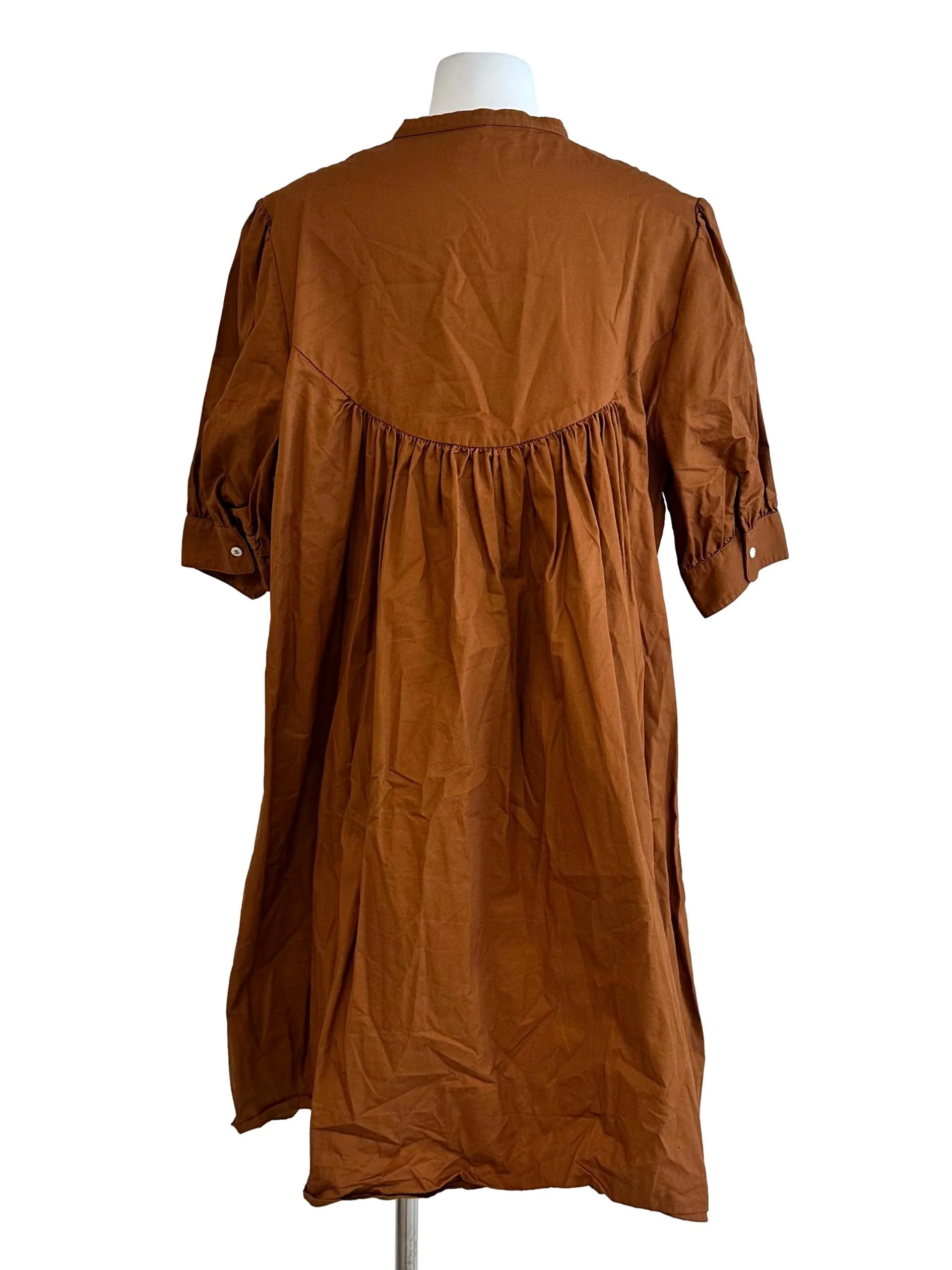 Organic Cotton Mandarin Collar Dress OSN - Image 2