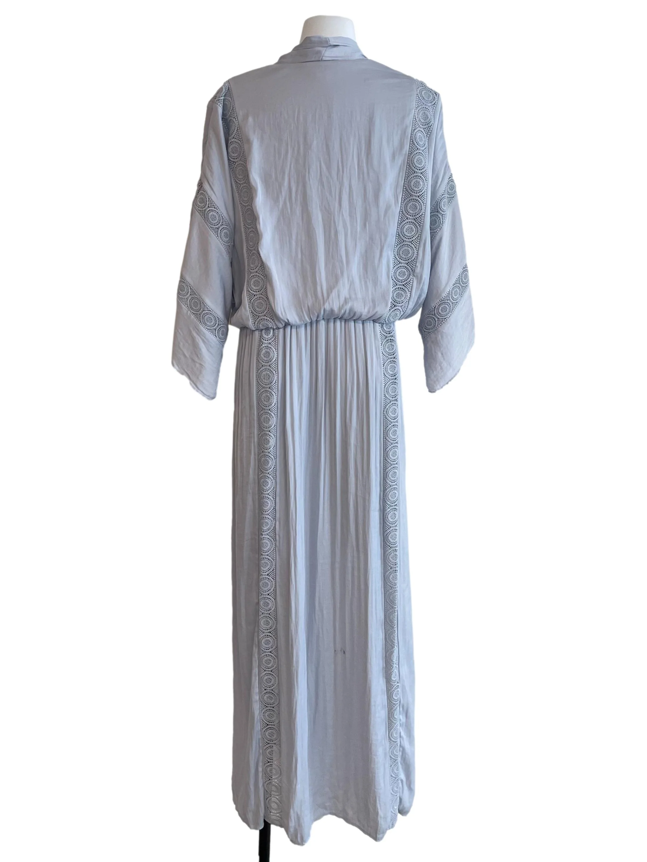 Pale Blue Draped Long Dress - Image 2