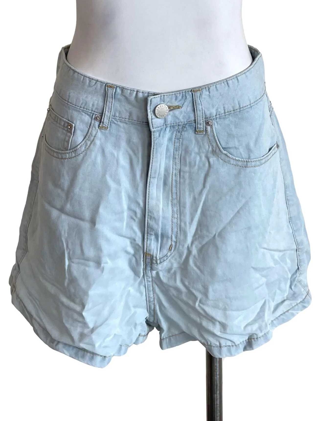 Pale Blue Thin Denim Shorts TTR