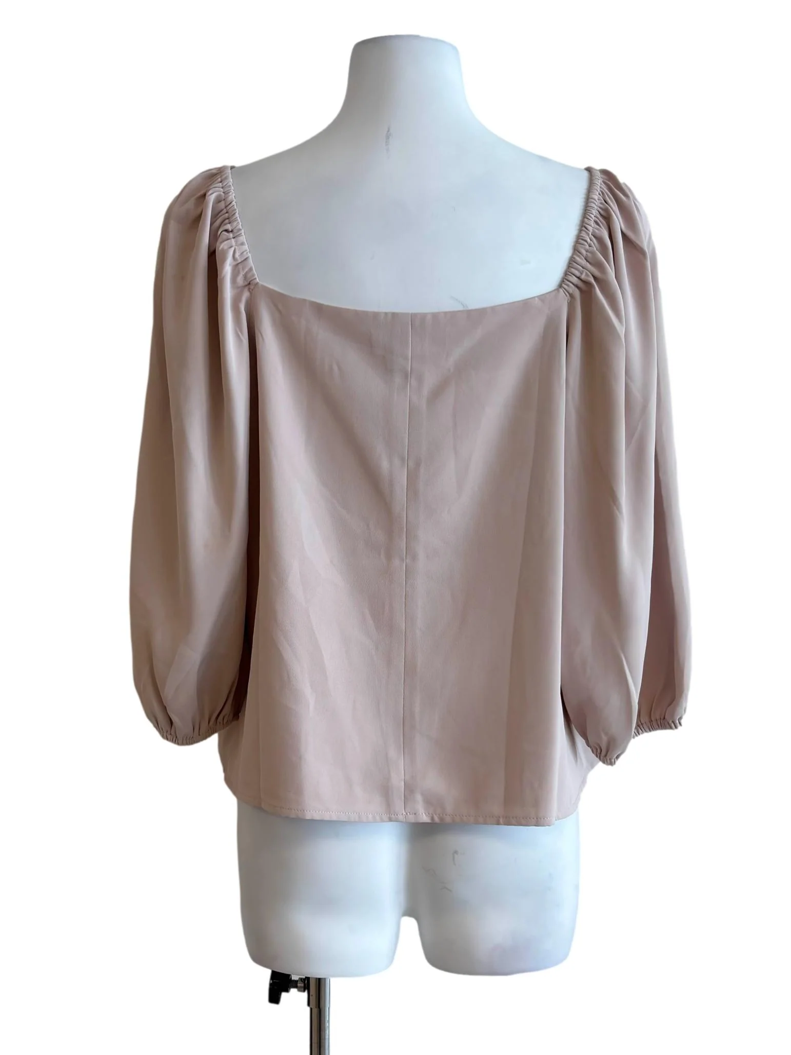 Pale Light Pink Square Neck Blouse - Image 2